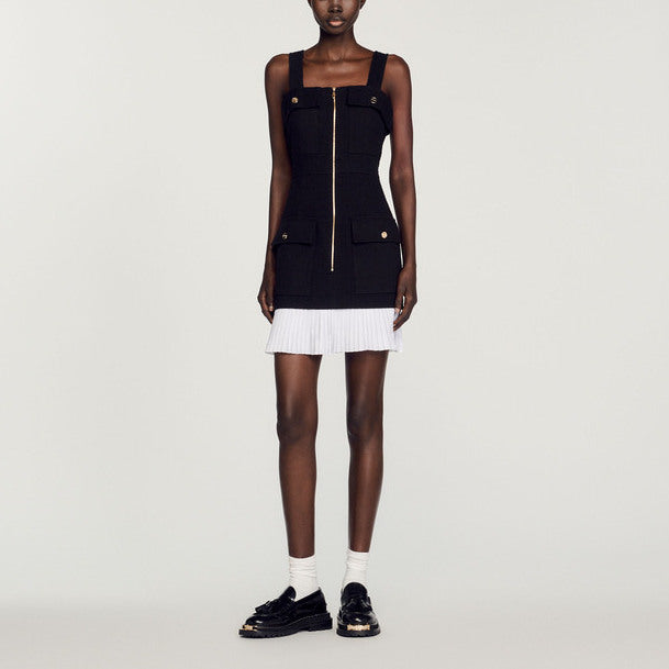 Robe courte en tweed Sandro seconde main