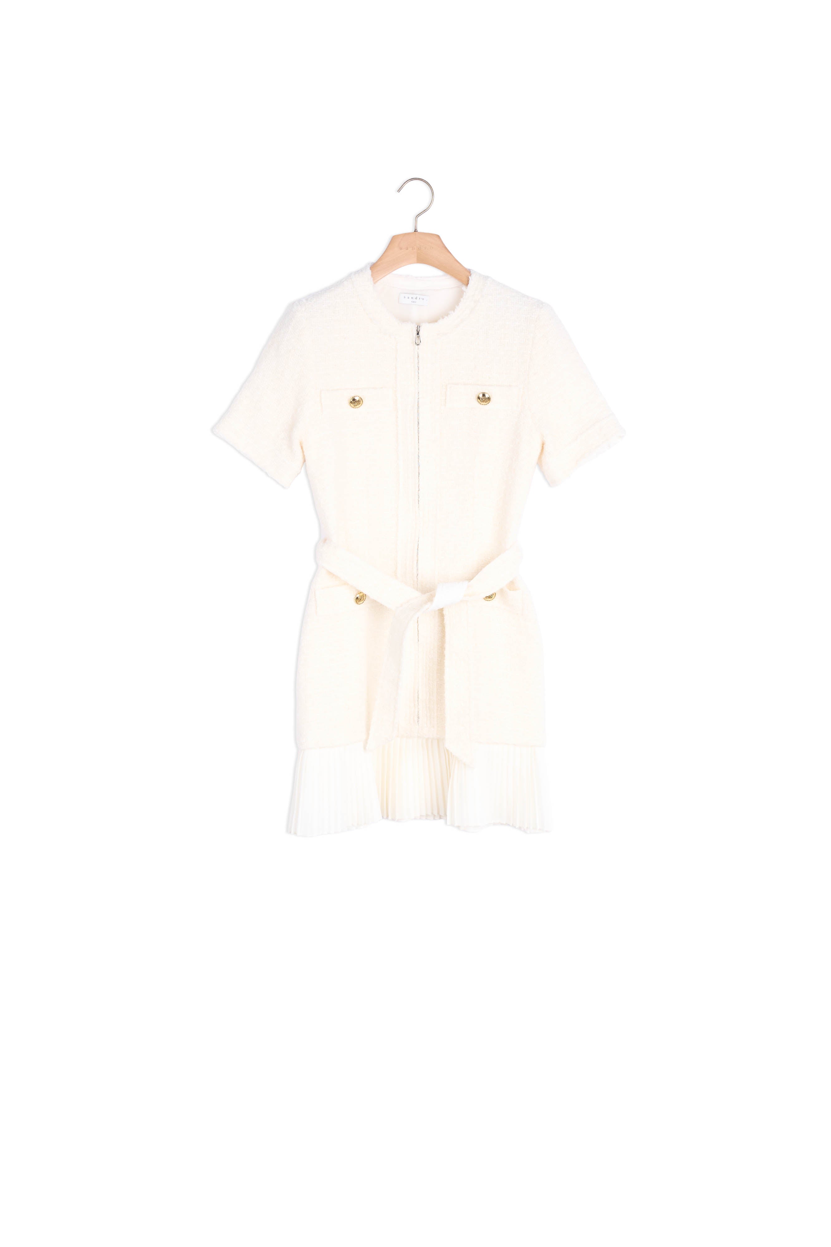 Robe Manteau en lainage effet tweed Sandro seconde main