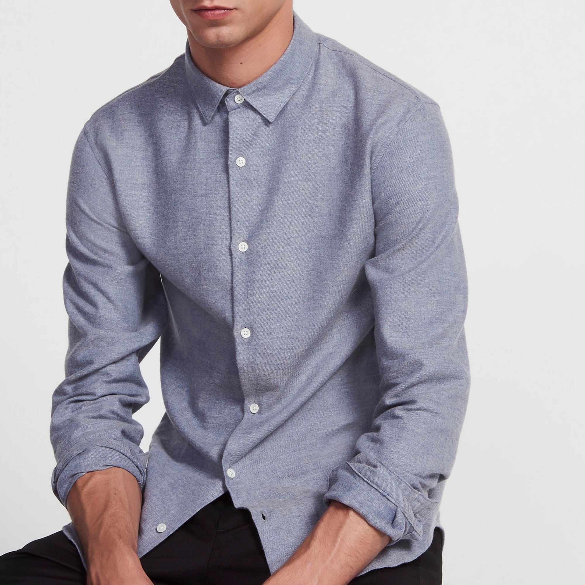 Chemise unie en flanelle Sandro seconde main