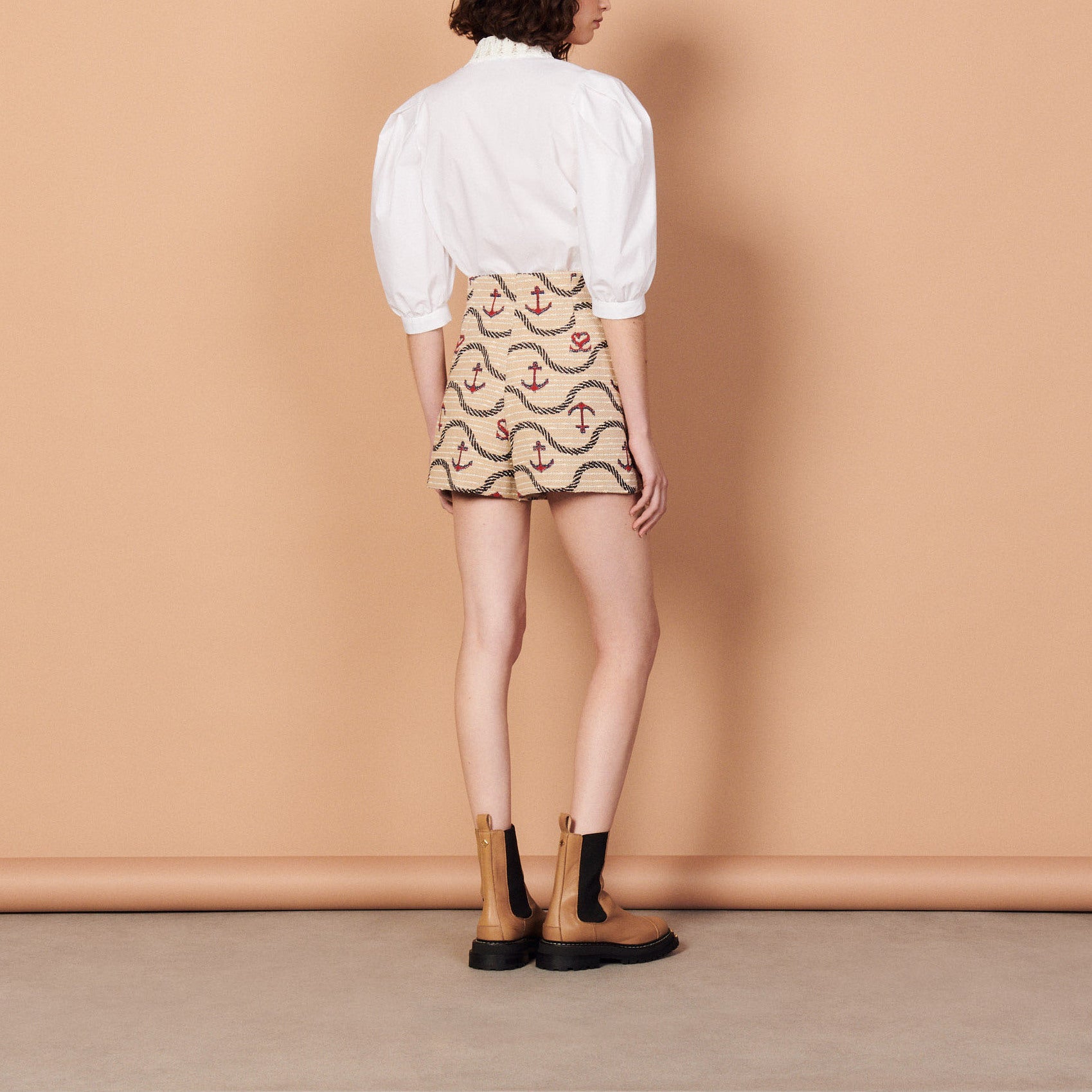 Short en jacquard fantaisie Sandro seconde main