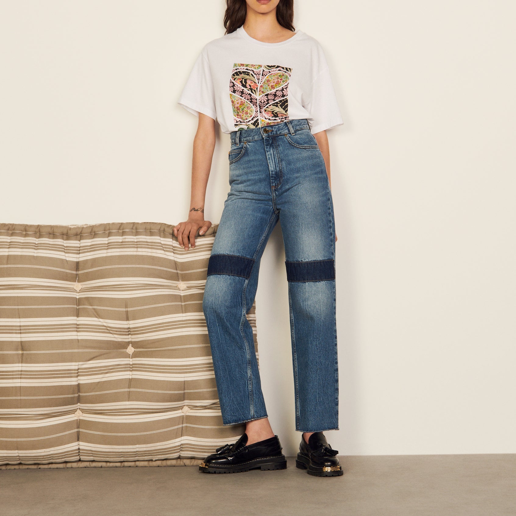 Jean avec patchs aux genoux Sandro seconde main