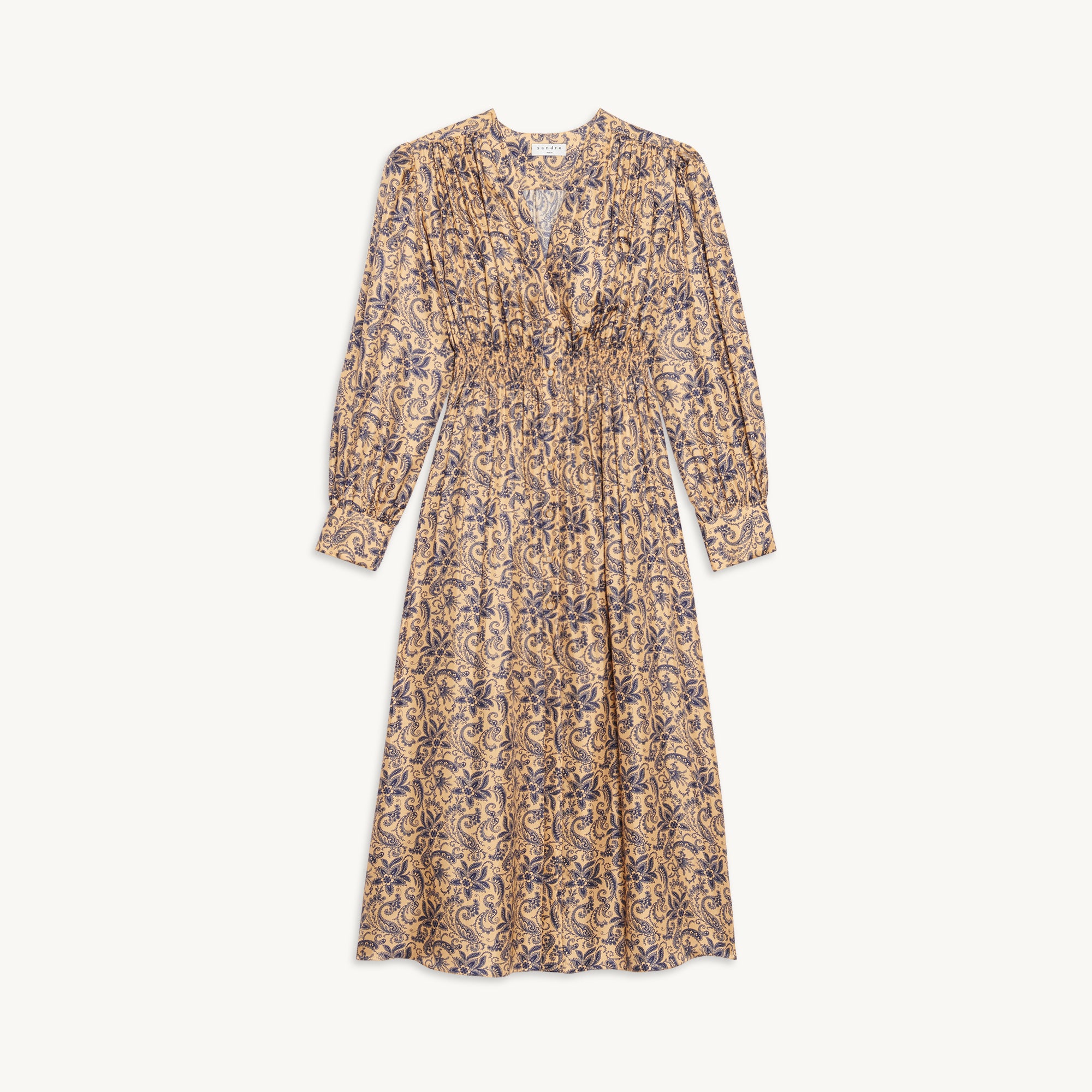 Robe longue fluide et imprimée Sandro seconde main