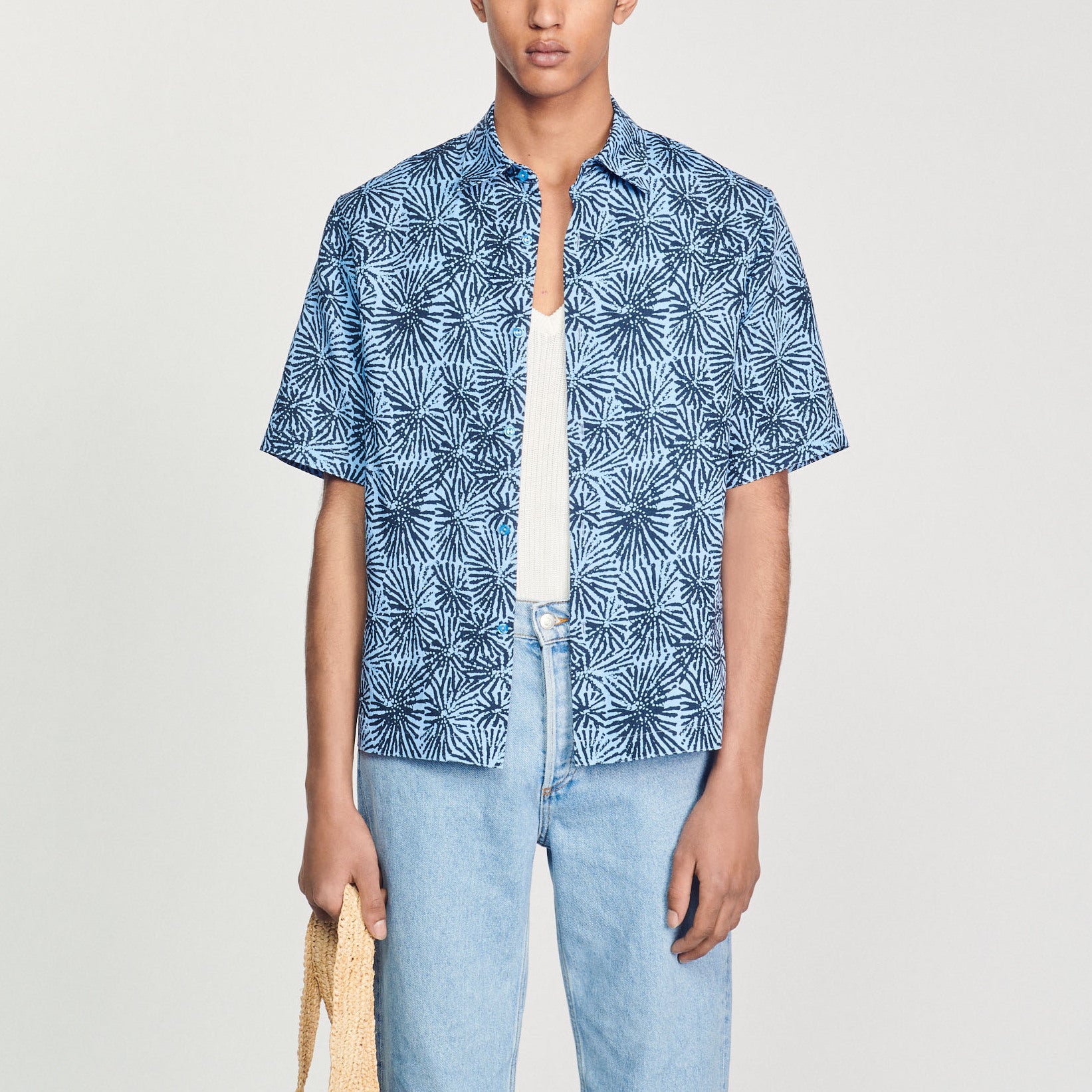 Chemise Marine Sandro seconde main