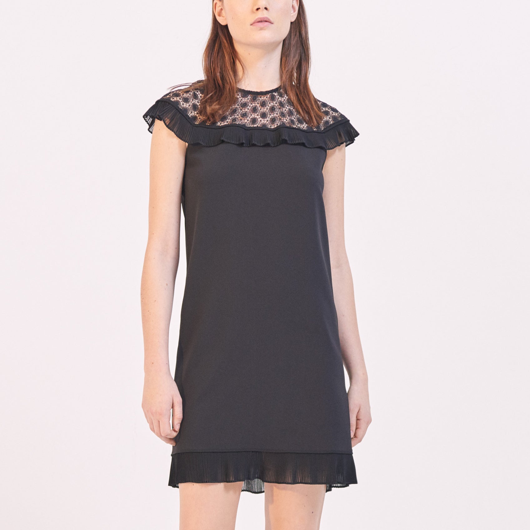 Robe col cape et bas volanté Sandro seconde main