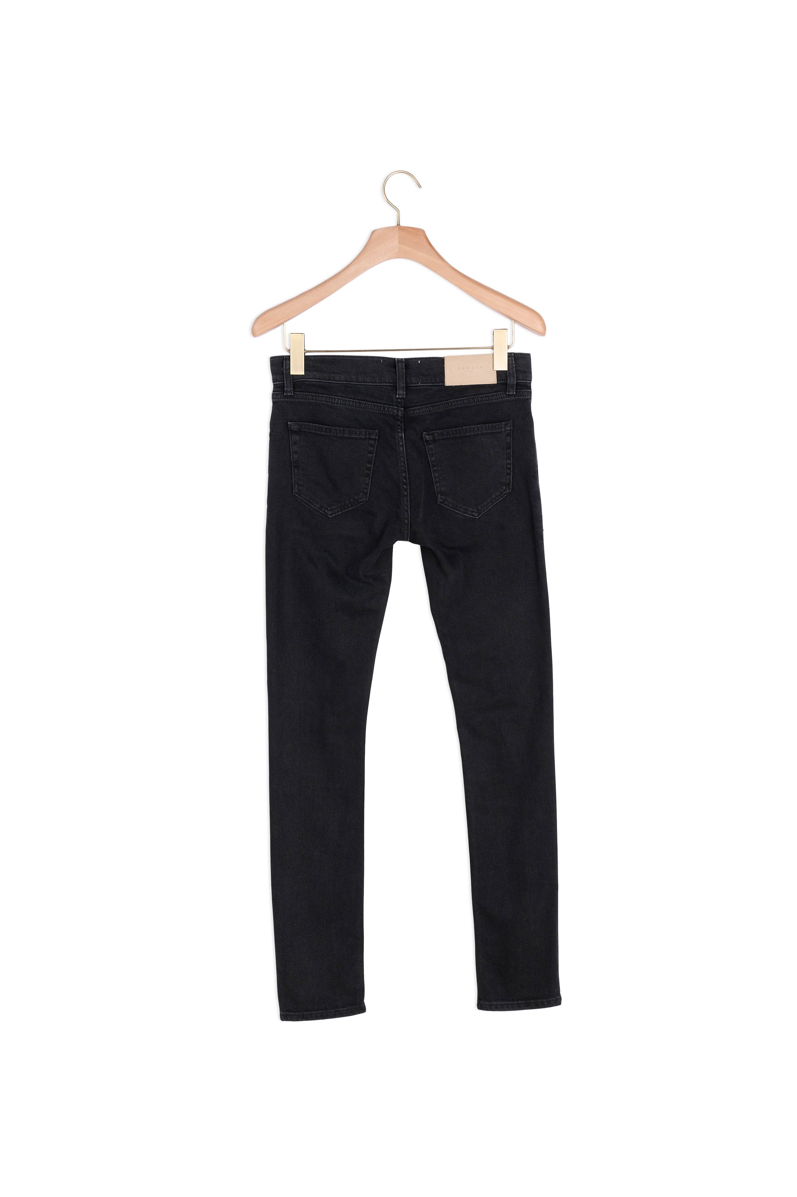 Jean noir destroy - Coupe skinny Sandro seconde main