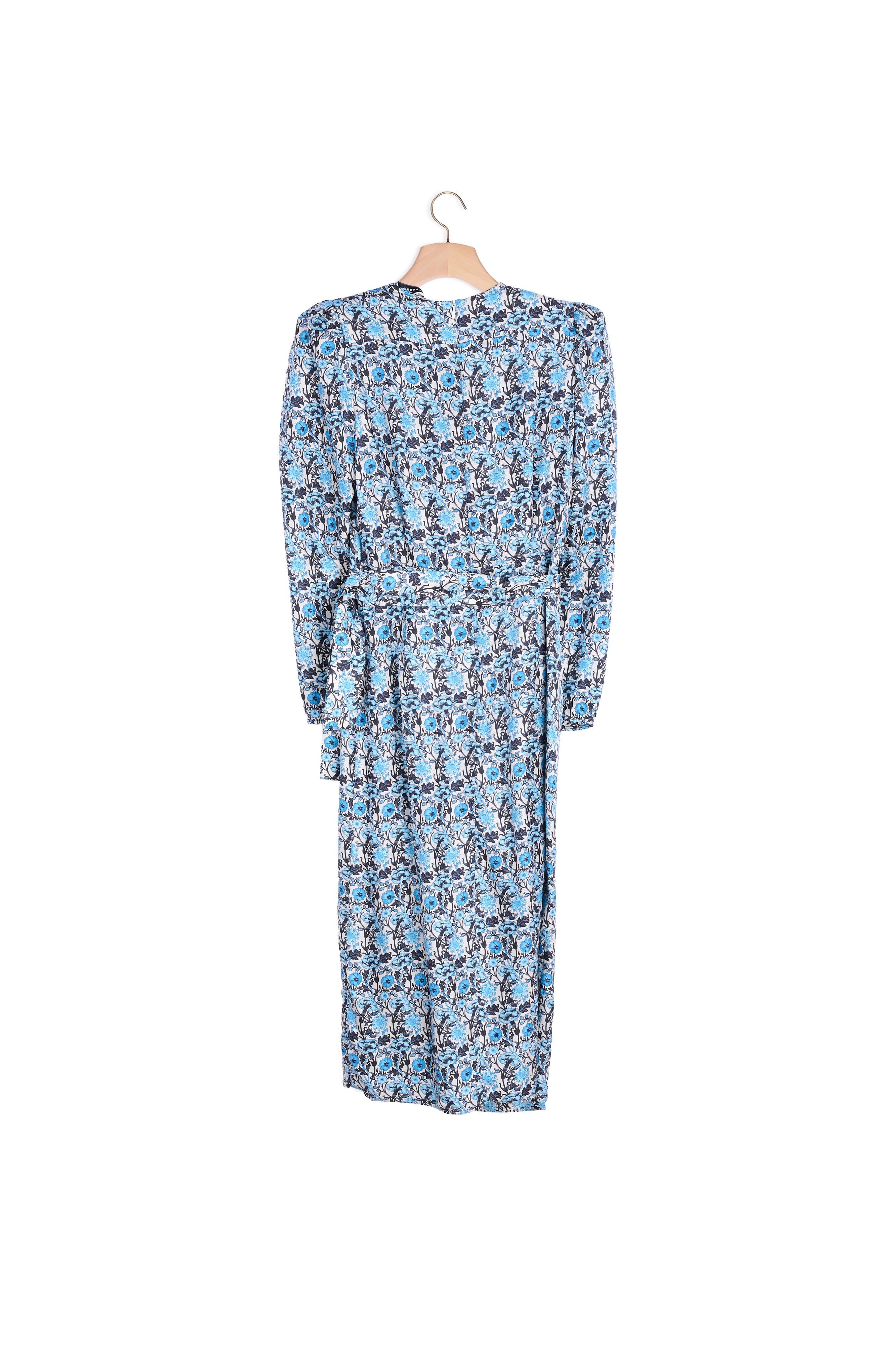 Robe longue en soie drapée Sandro seconde main