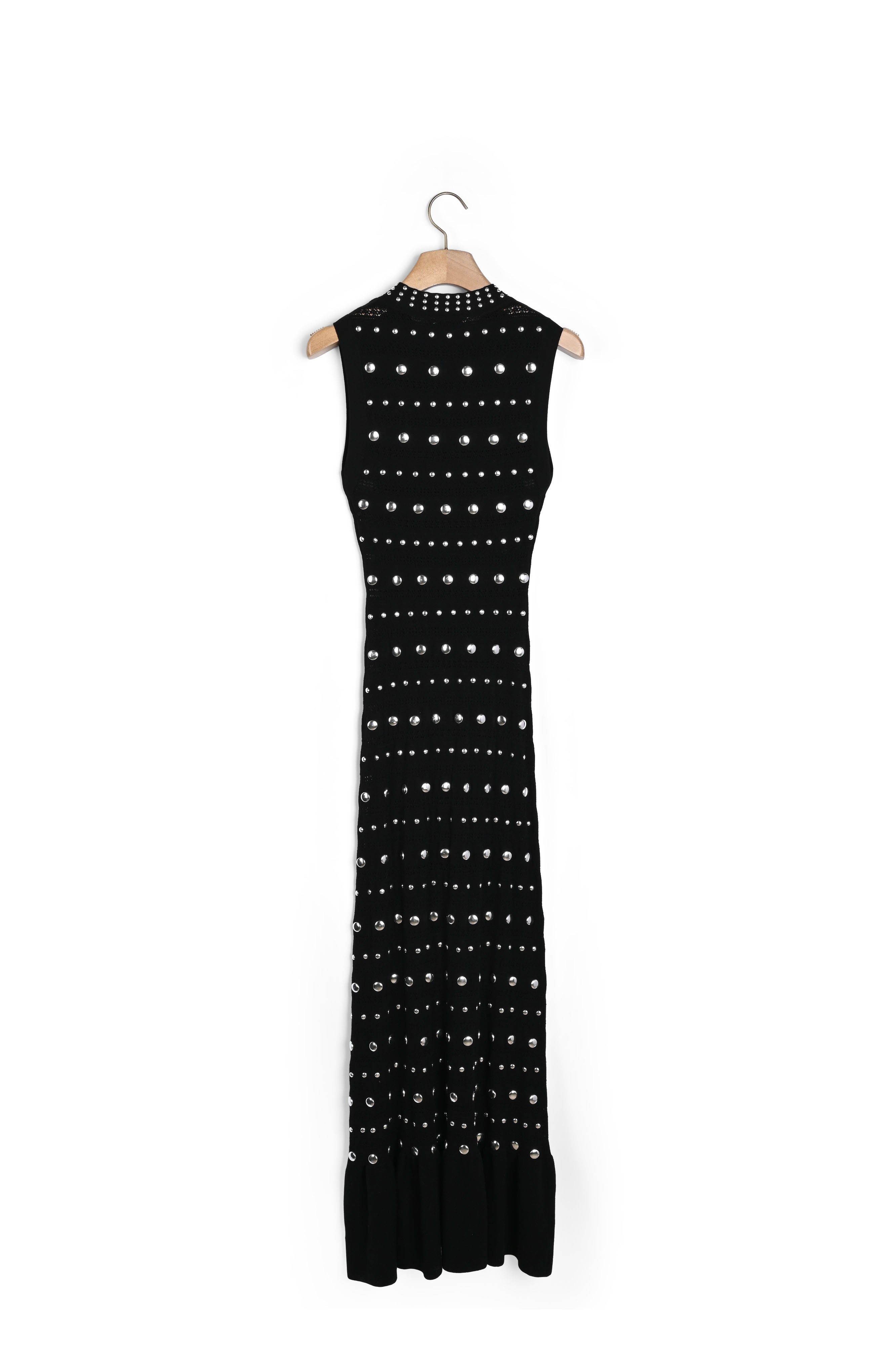 Robe longue en Maille ornée de studs Sandro seconde main