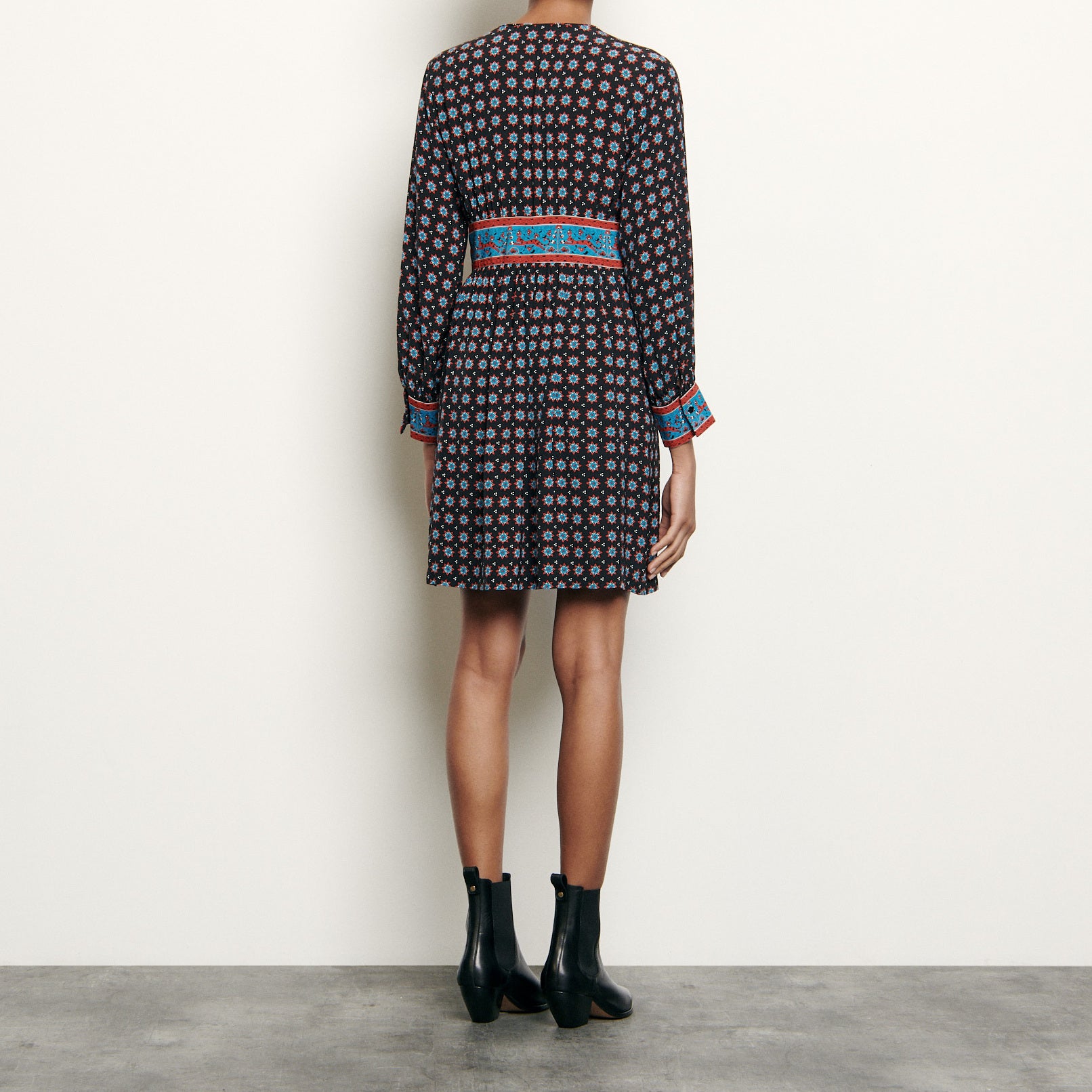 Robe courte imprimée Sandro seconde main