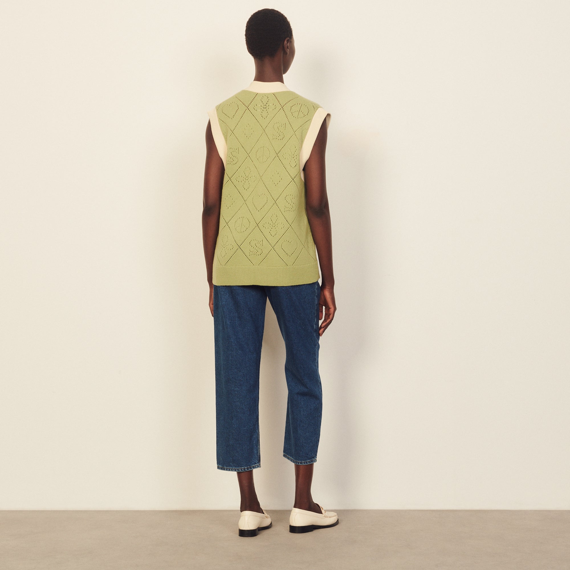 Cardi coat oversize sans manches Sandro seconde main