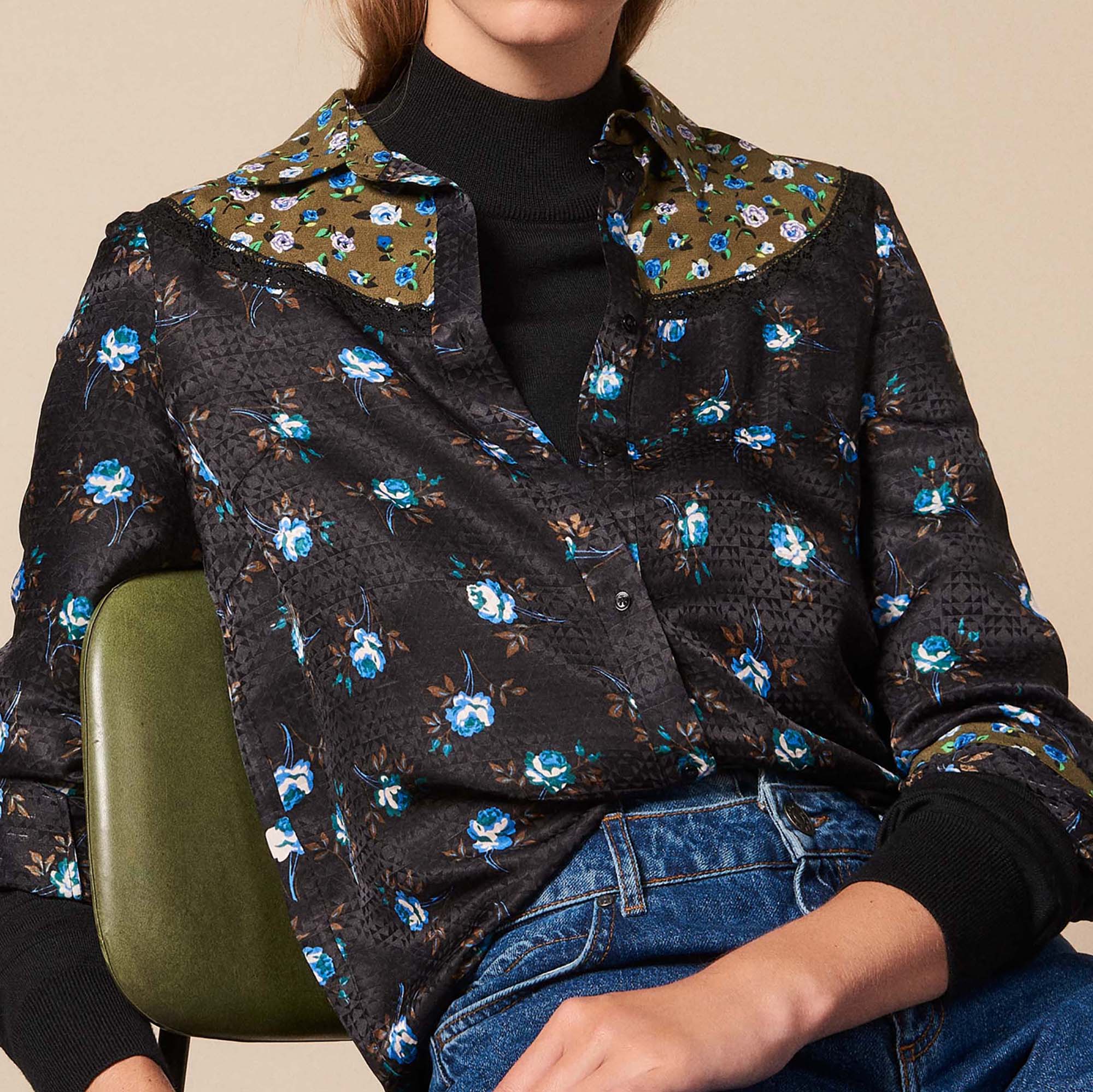 Chemise à imprimé all-over Sandro seconde main