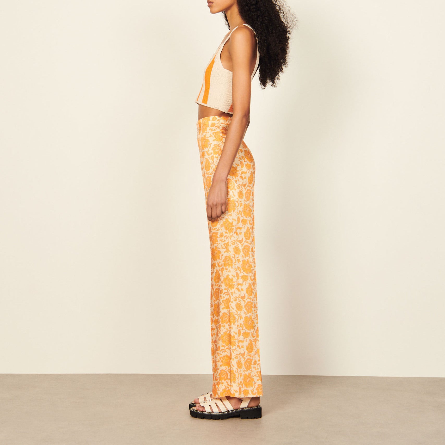 Pantalon fluide imprimé Sandro seconde main