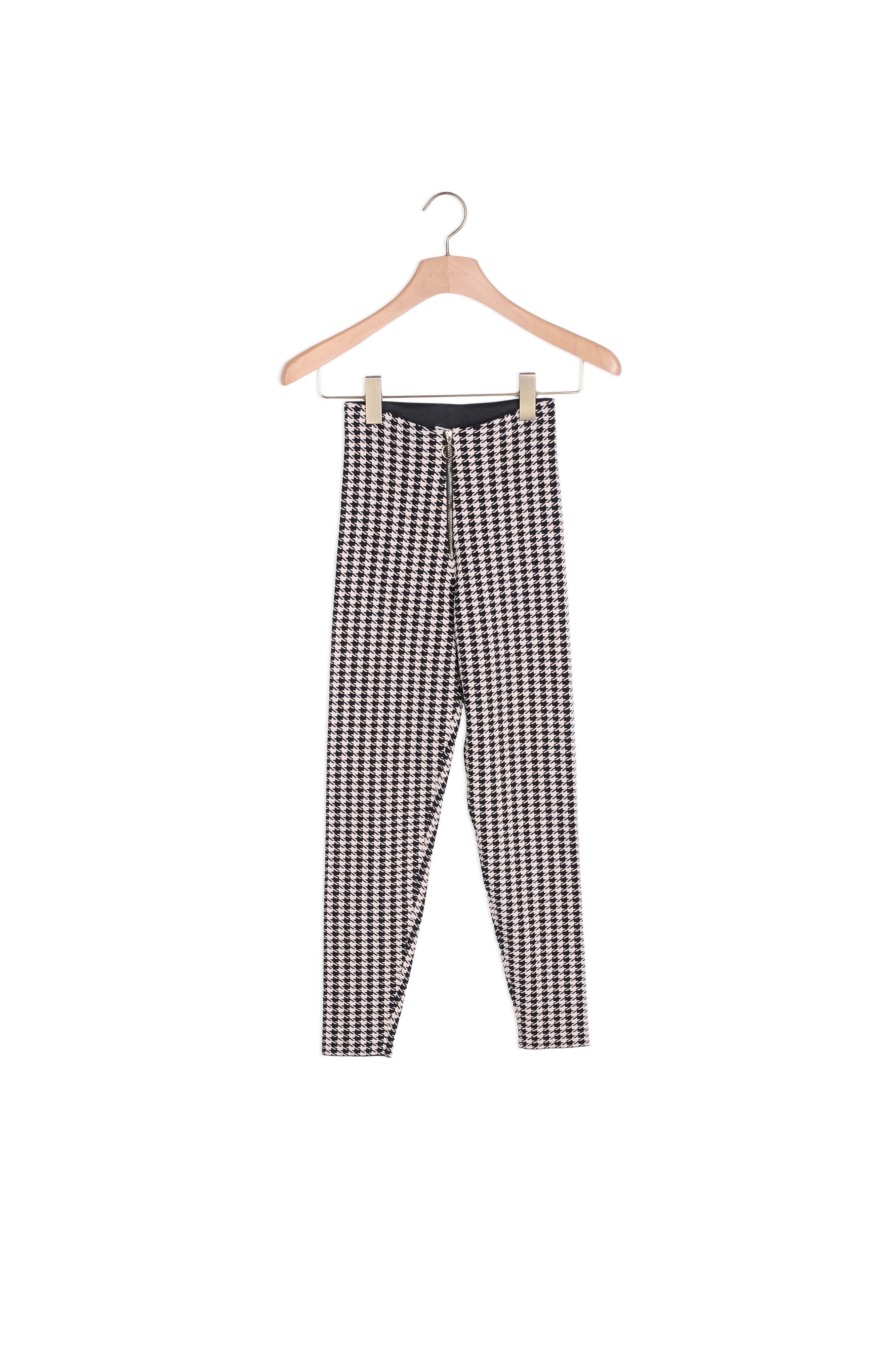 Pantalon imprimé noir et marron Sandro seconde main