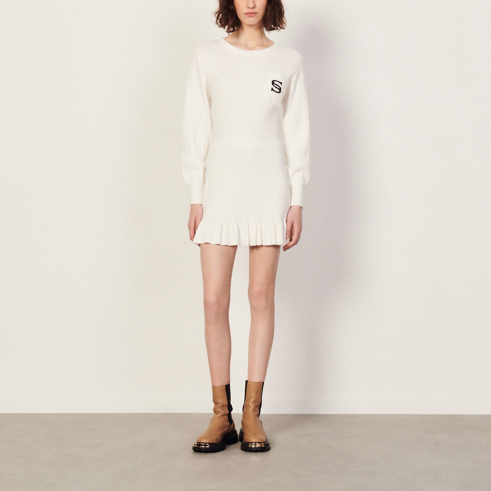 Jupe courte en Maille Sandro seconde main