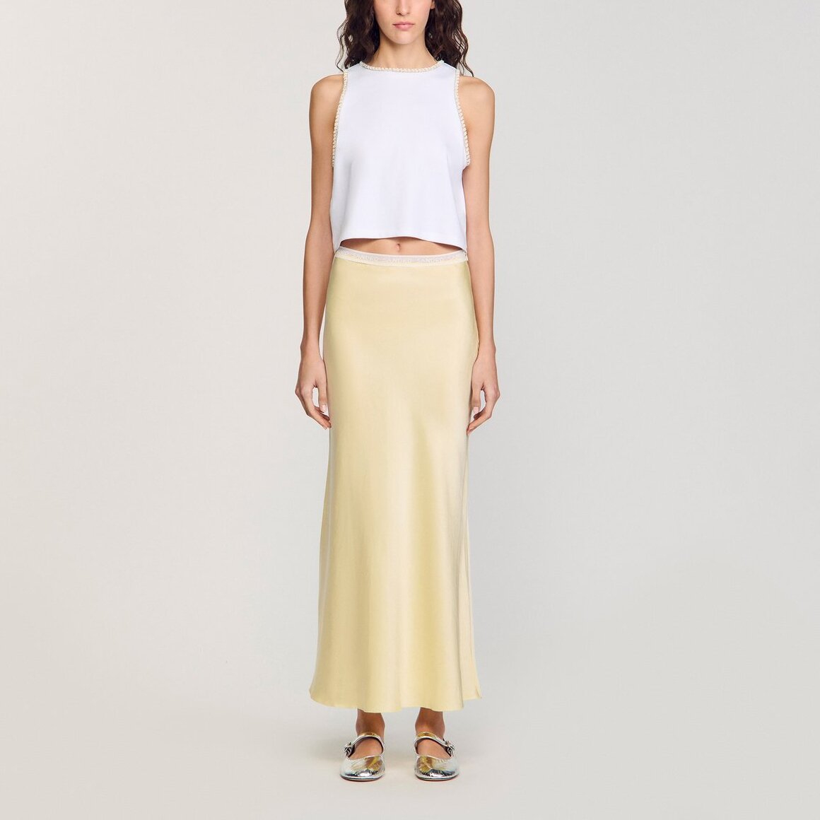 Top court perlé Sandro seconde main