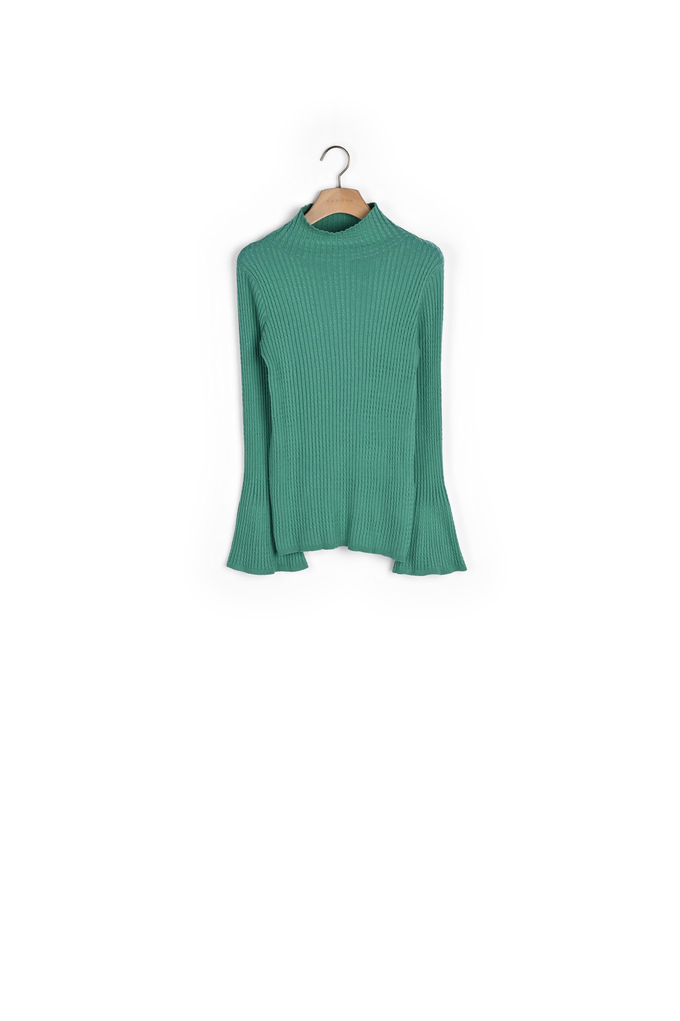 Pull col montant et manches évasées Sandro seconde main