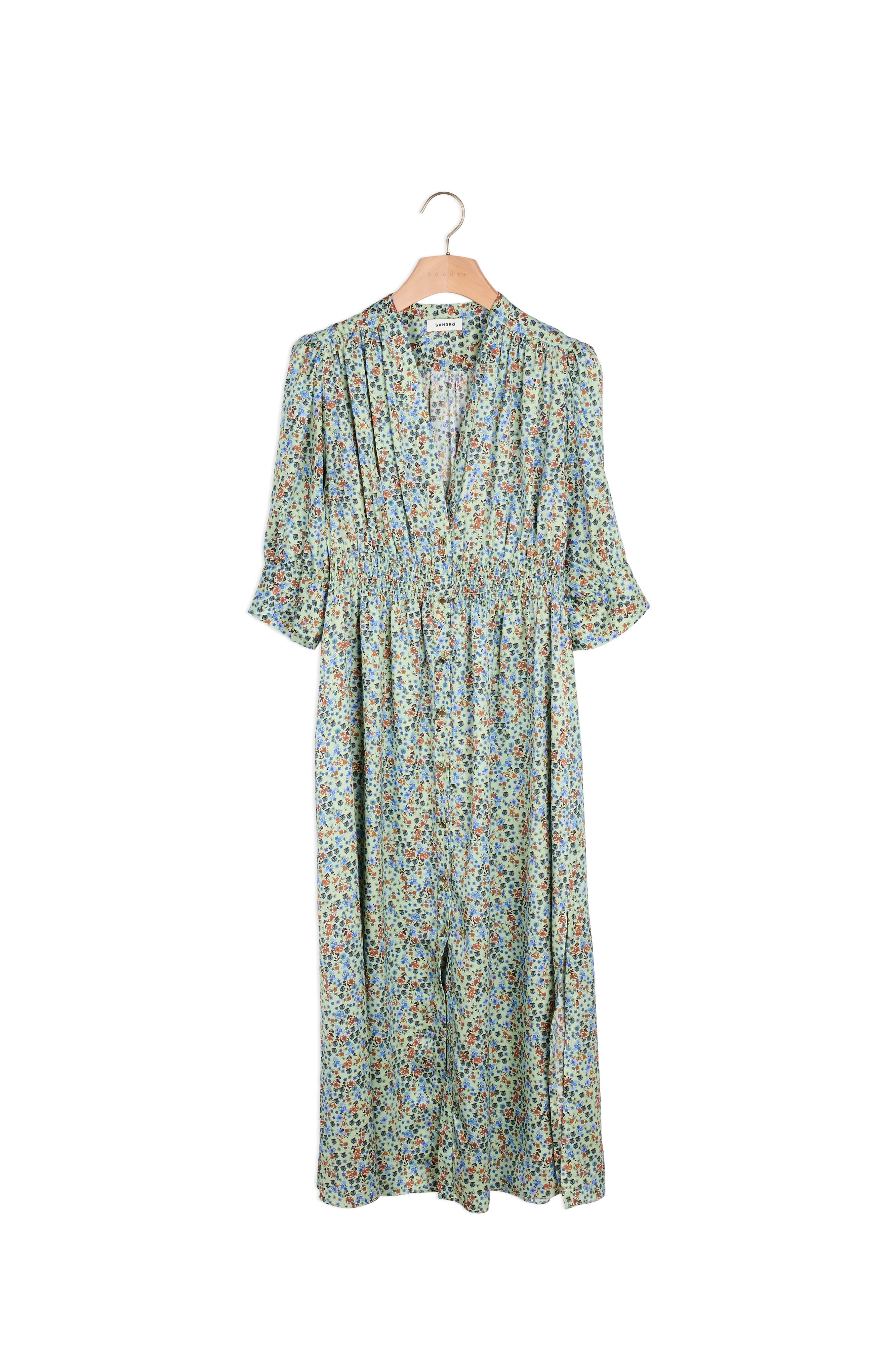 Robe longue et fluide imprimée Sandro seconde main