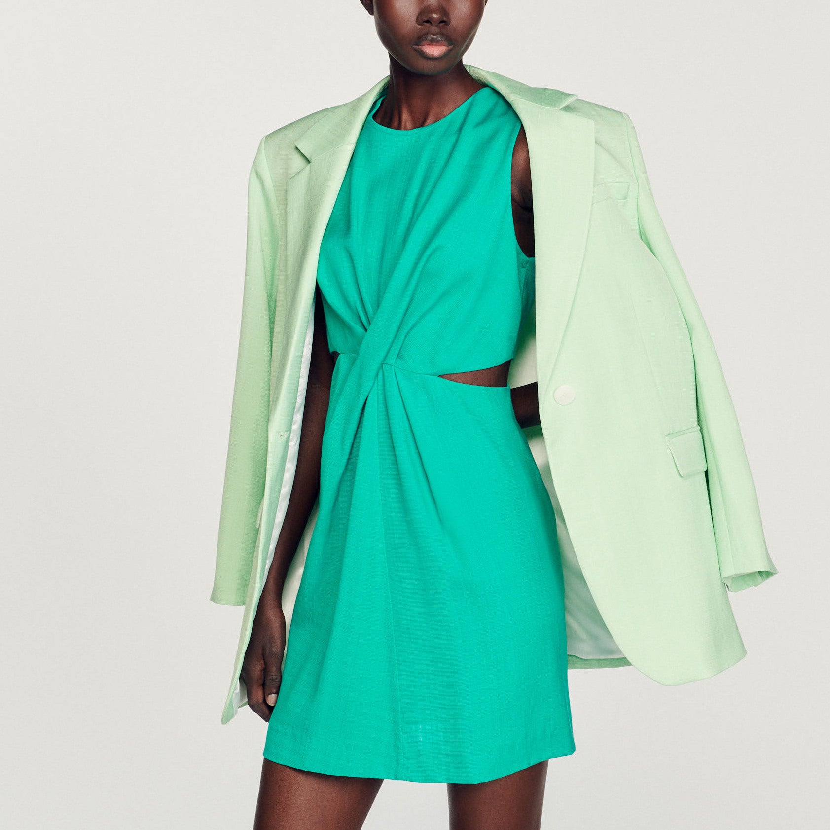 Robe courte drapée à découpes Sandro seconde main