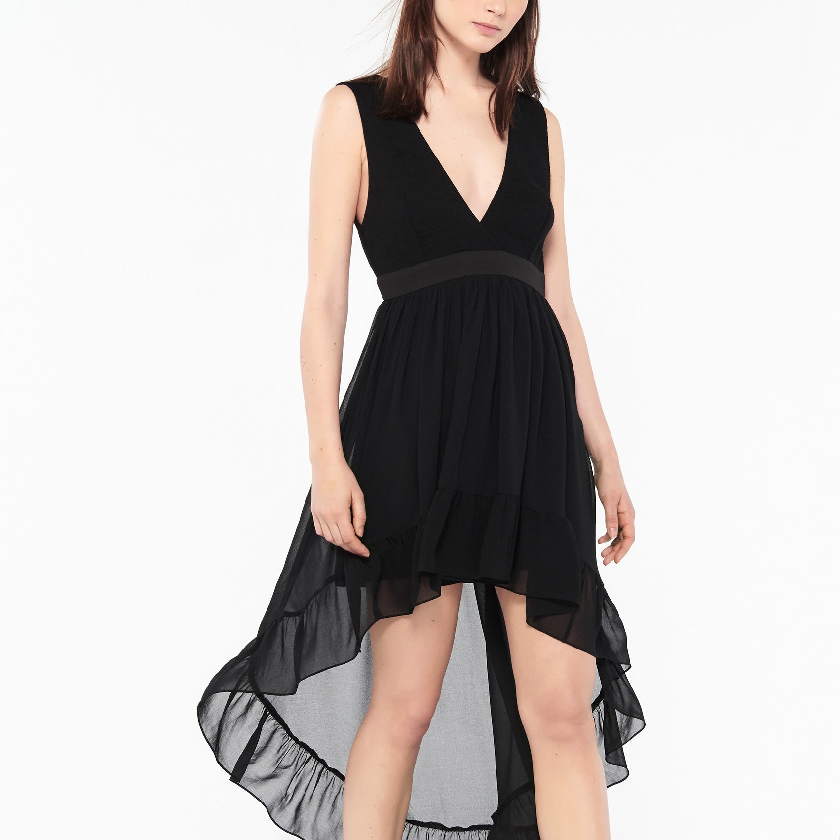 Robe à volants au bas Sandro seconde main