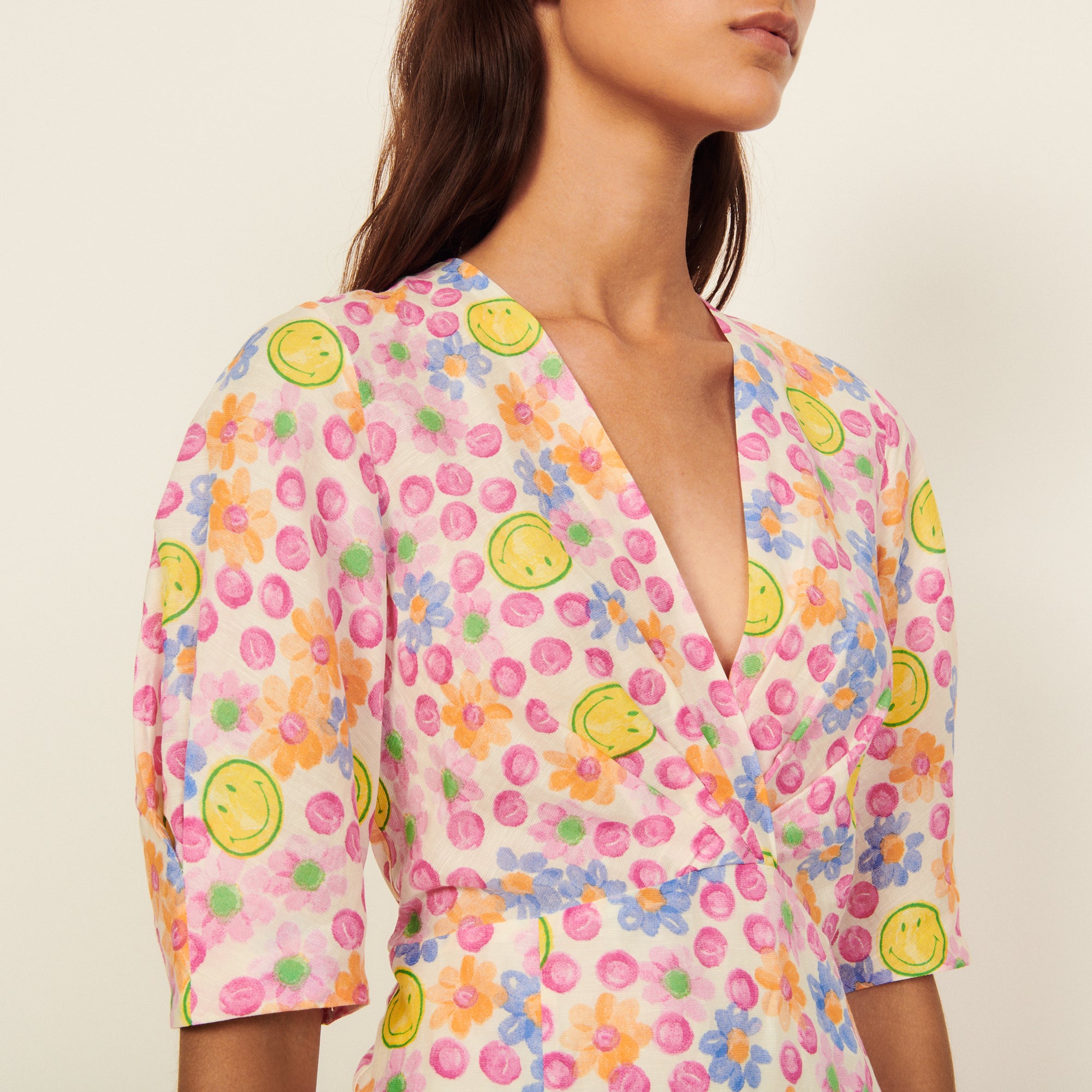 Smiley® Robe courte imprimée Sandro seconde main