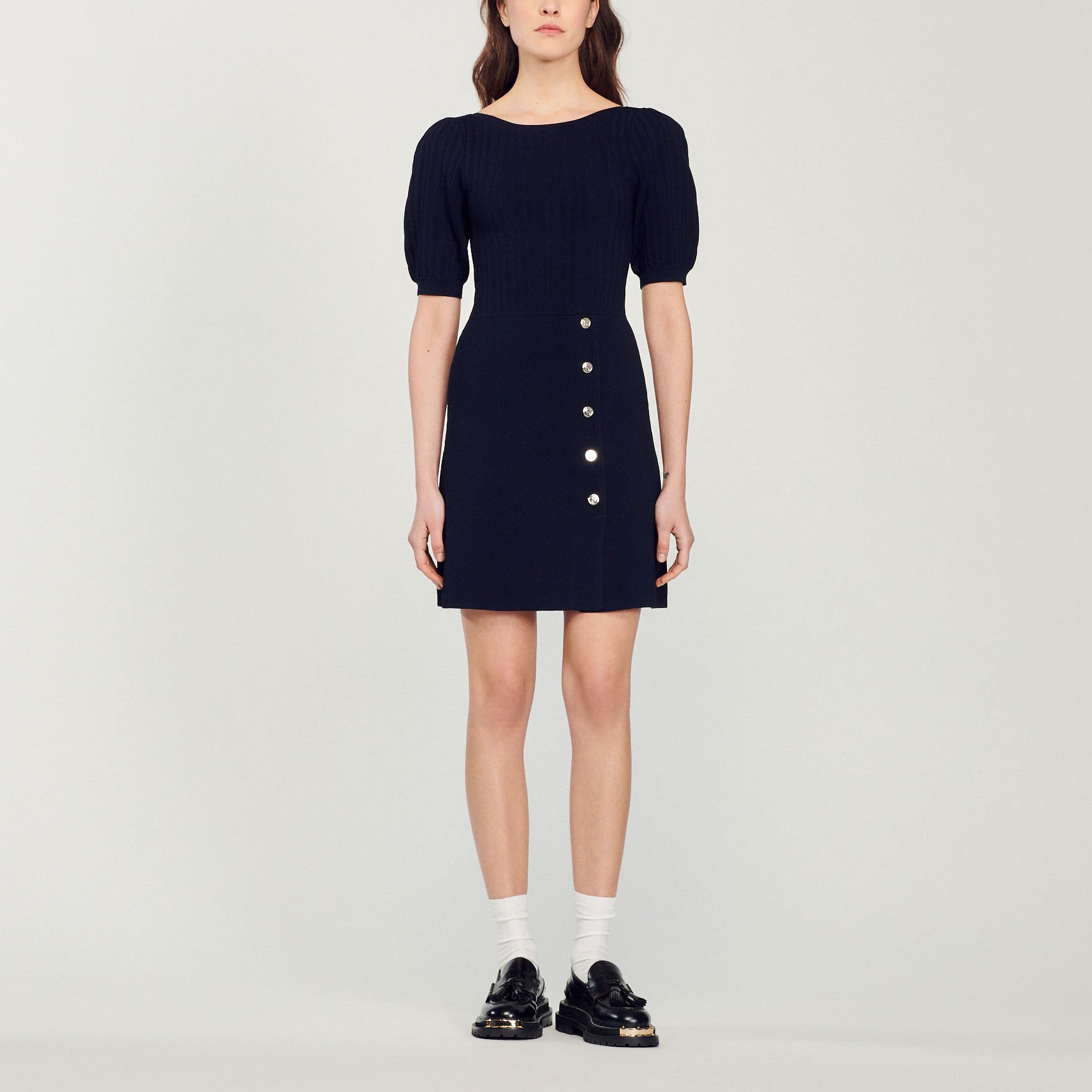 Robe courte à manches ballons Sandro seconde main