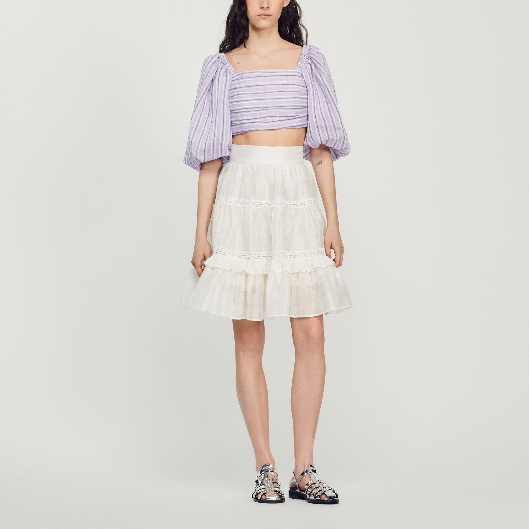 Jupe courte patineuse Sandro seconde main