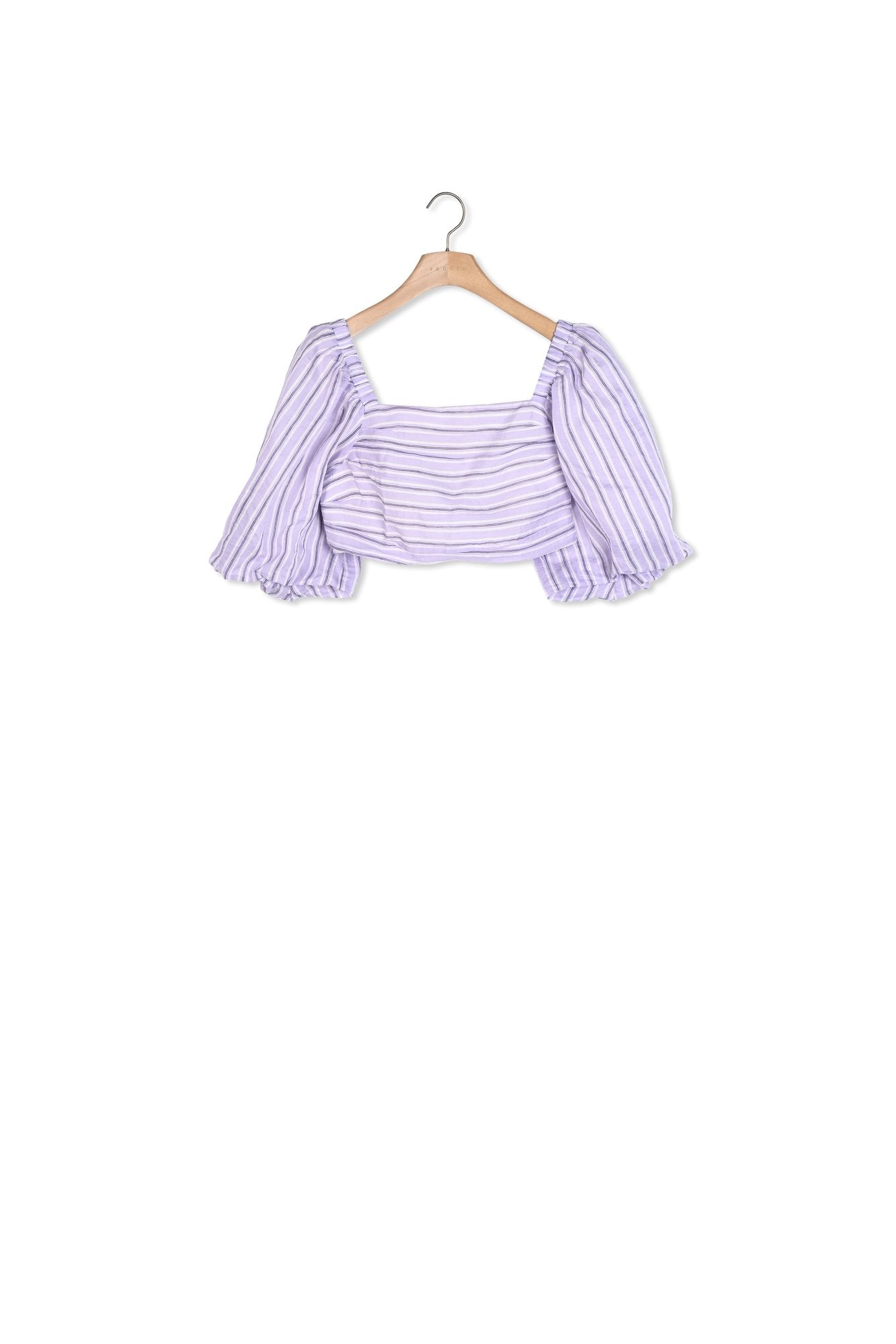 Top court rayé Sandro seconde main