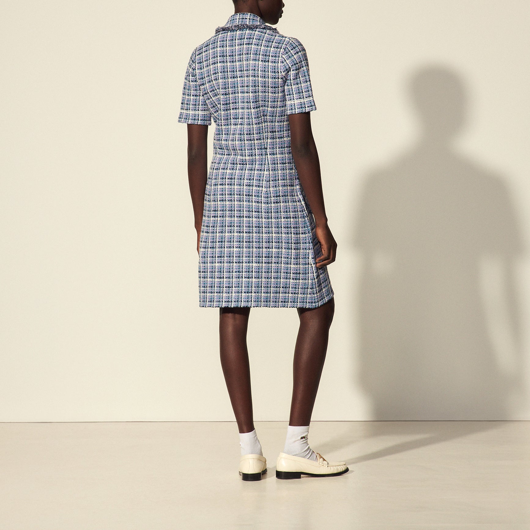 Robe courte en tweed Sandro seconde main