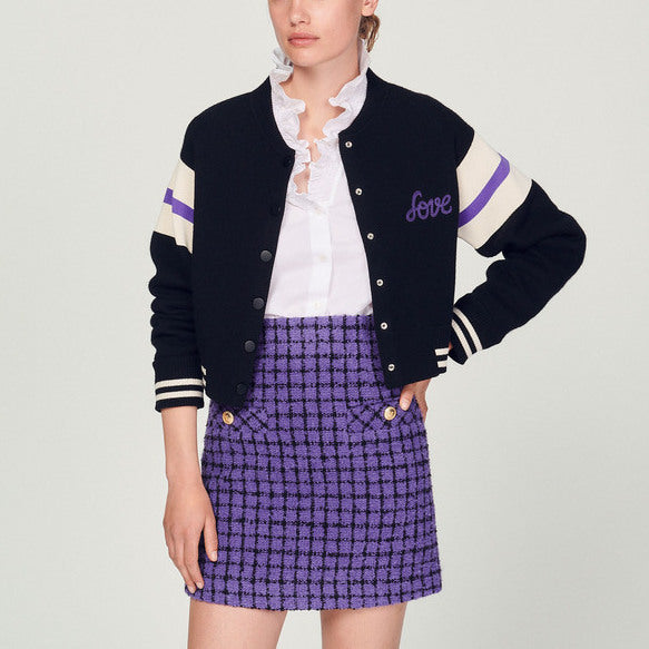 Jupe courte en tweed Sandro seconde main