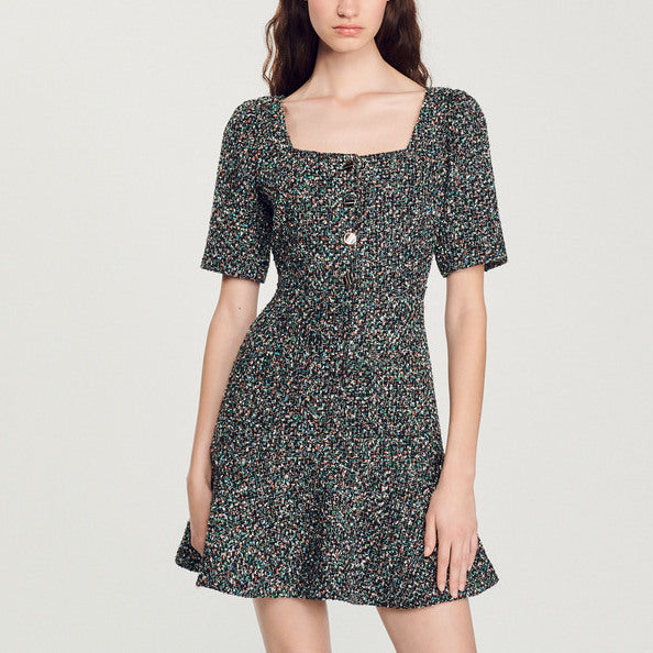 Robe courte en tweed Sandro seconde main