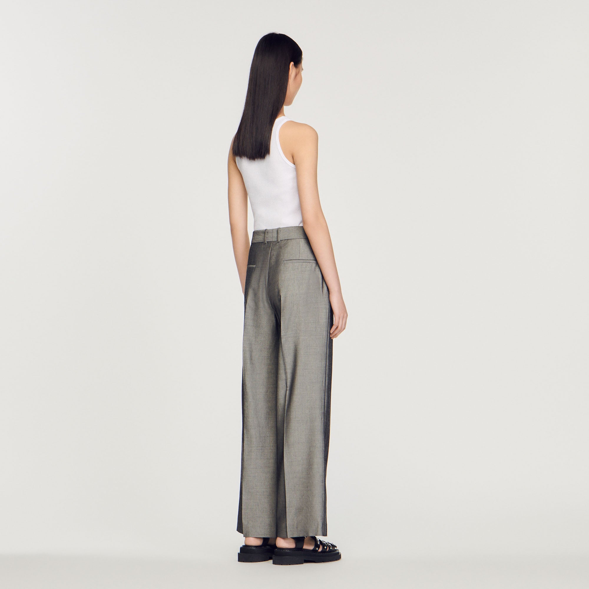 Pantalon jambe large Sandro seconde main