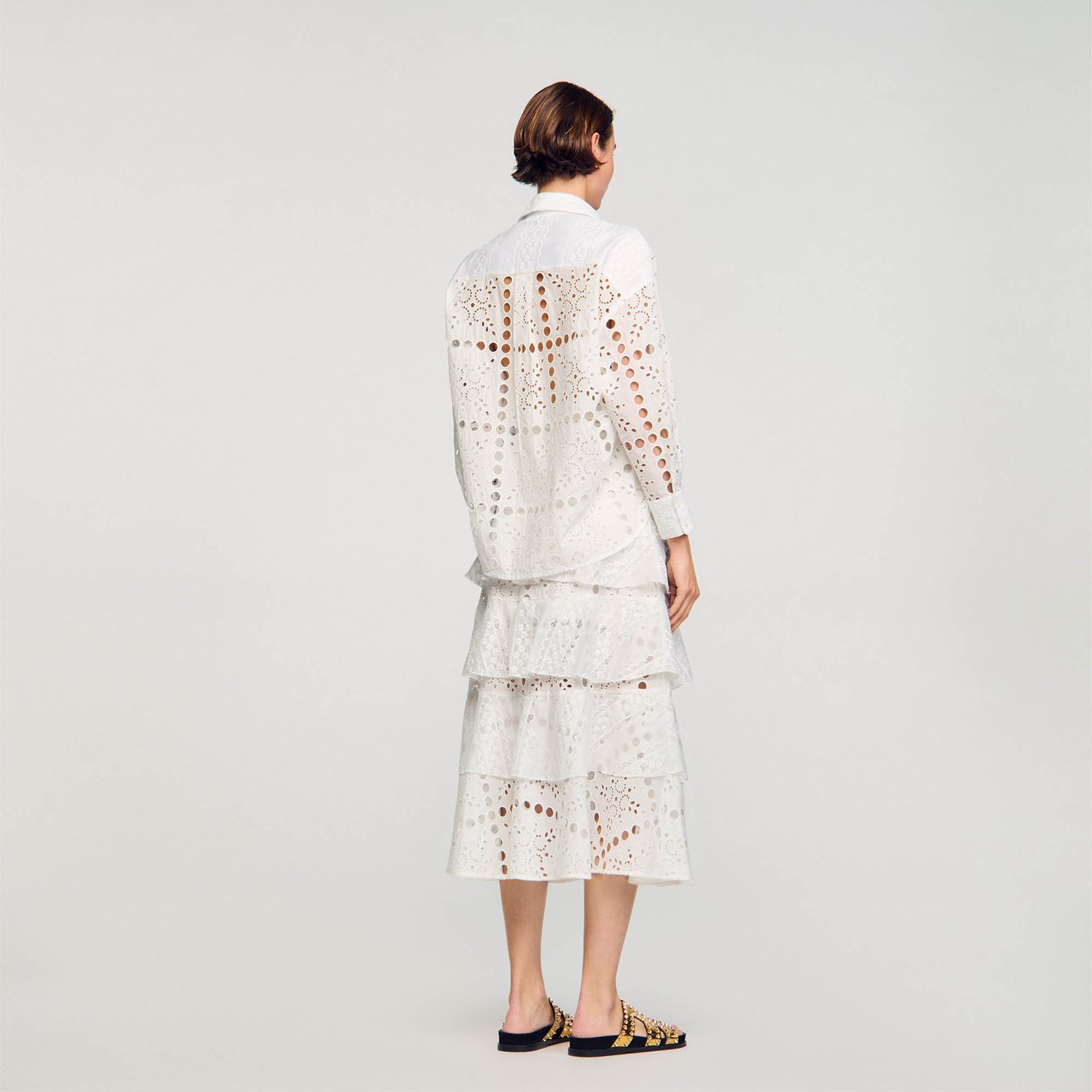 Chemise en broderie anglaise Sandro seconde main