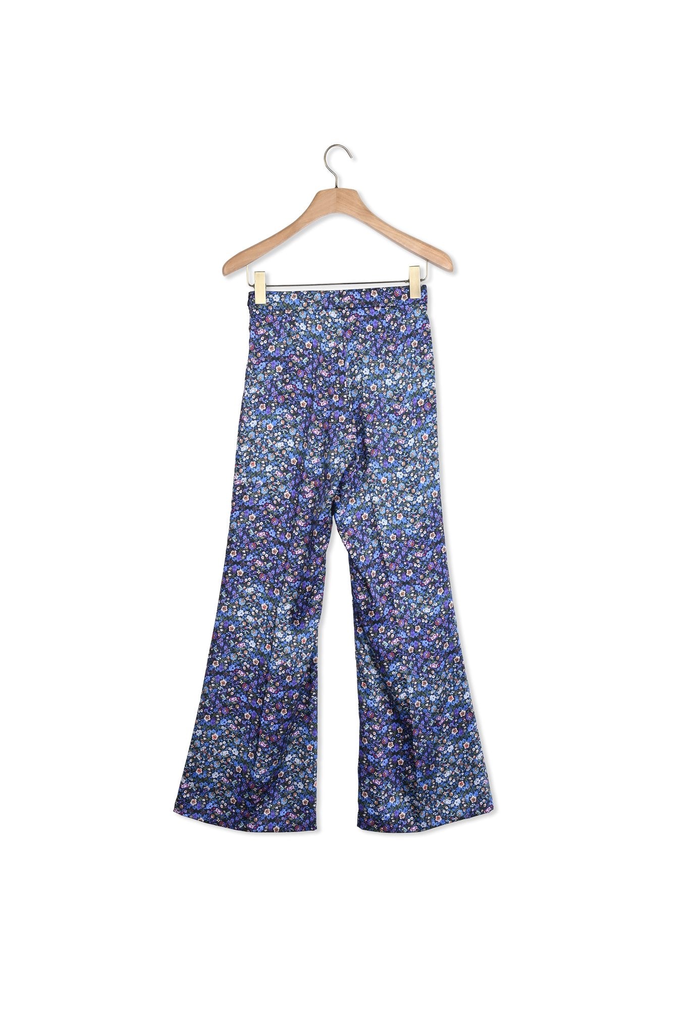 Pantalon satiné imprimé fleuri Sandro seconde main