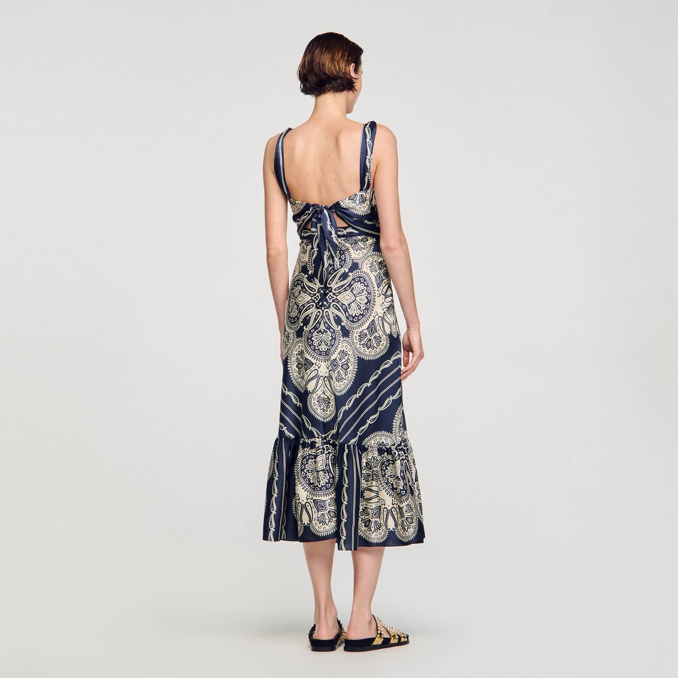 Robe longue imprimée Sandro seconde main