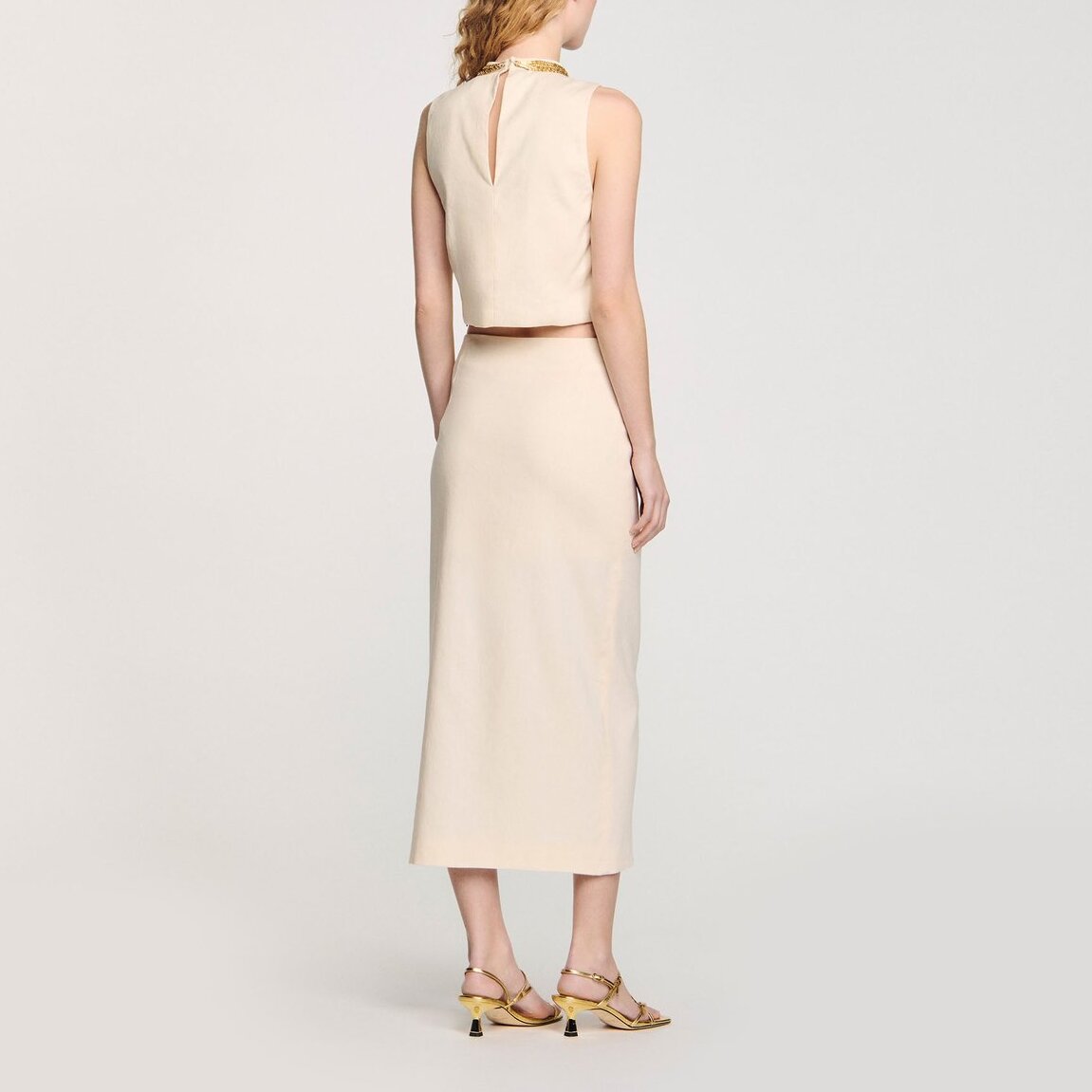 Top court en maille à collier Sandro seconde main