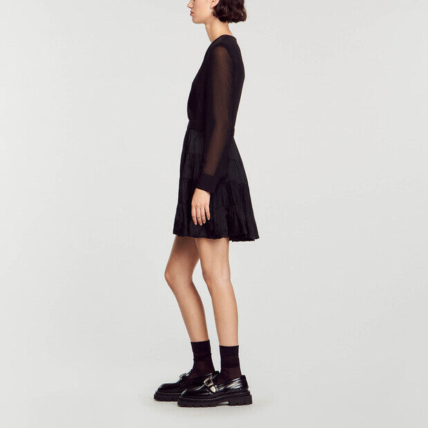 Robe courte fluide bimatières Sandro seconde main