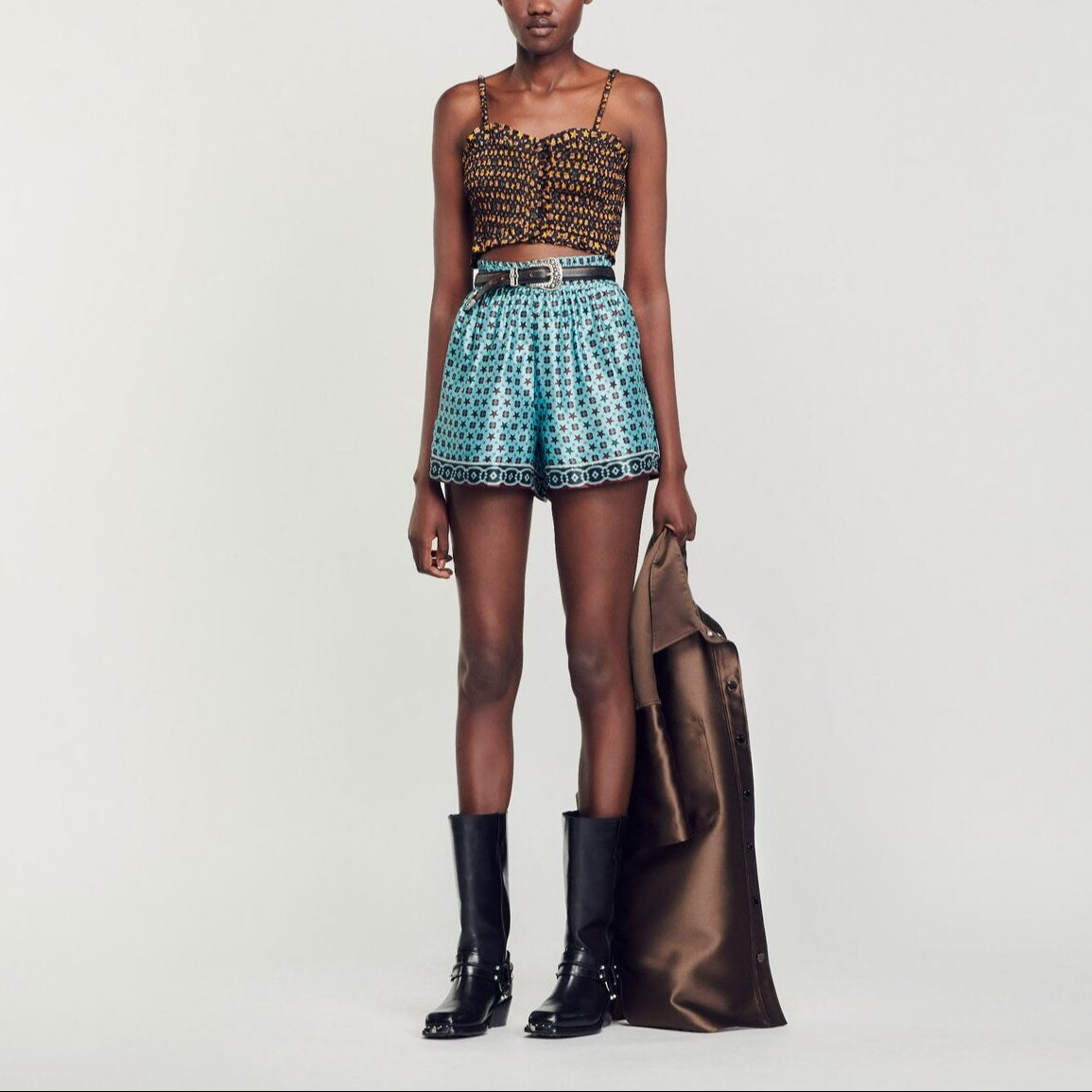 Top court smocké Sandro seconde main