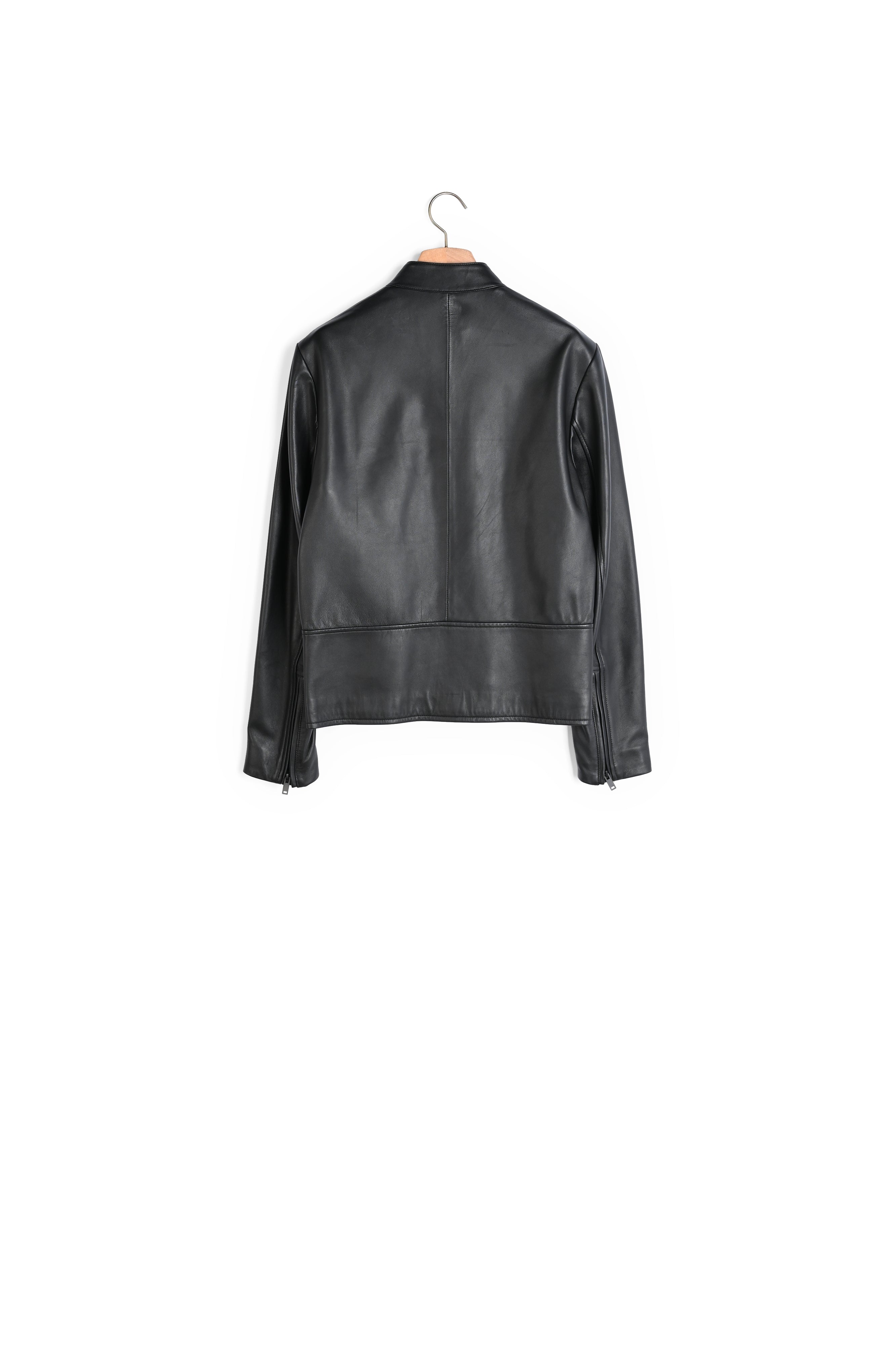 Blouson biker en cuir Sandro seconde main