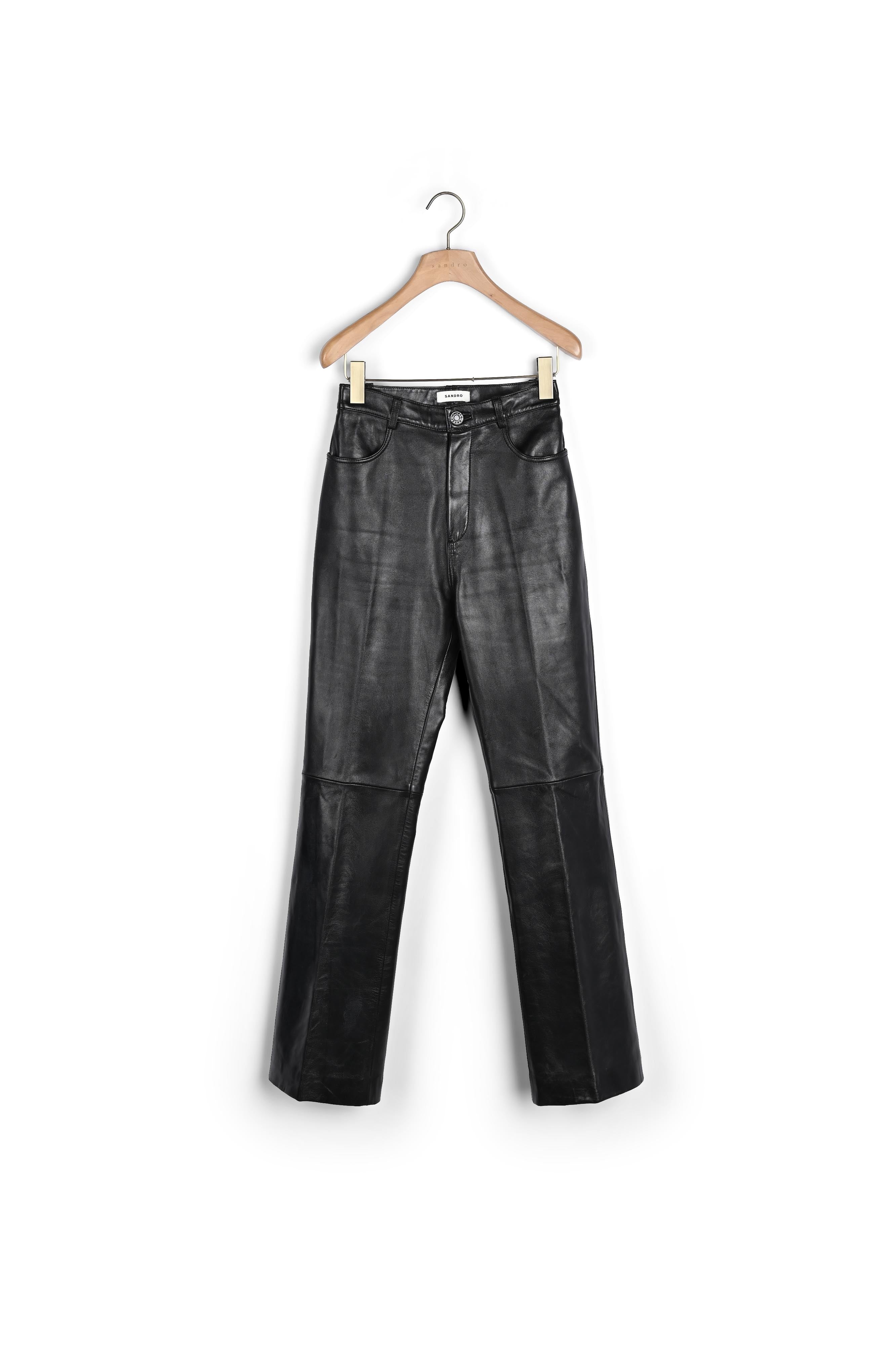 Pantalon en cuir Sandro seconde main