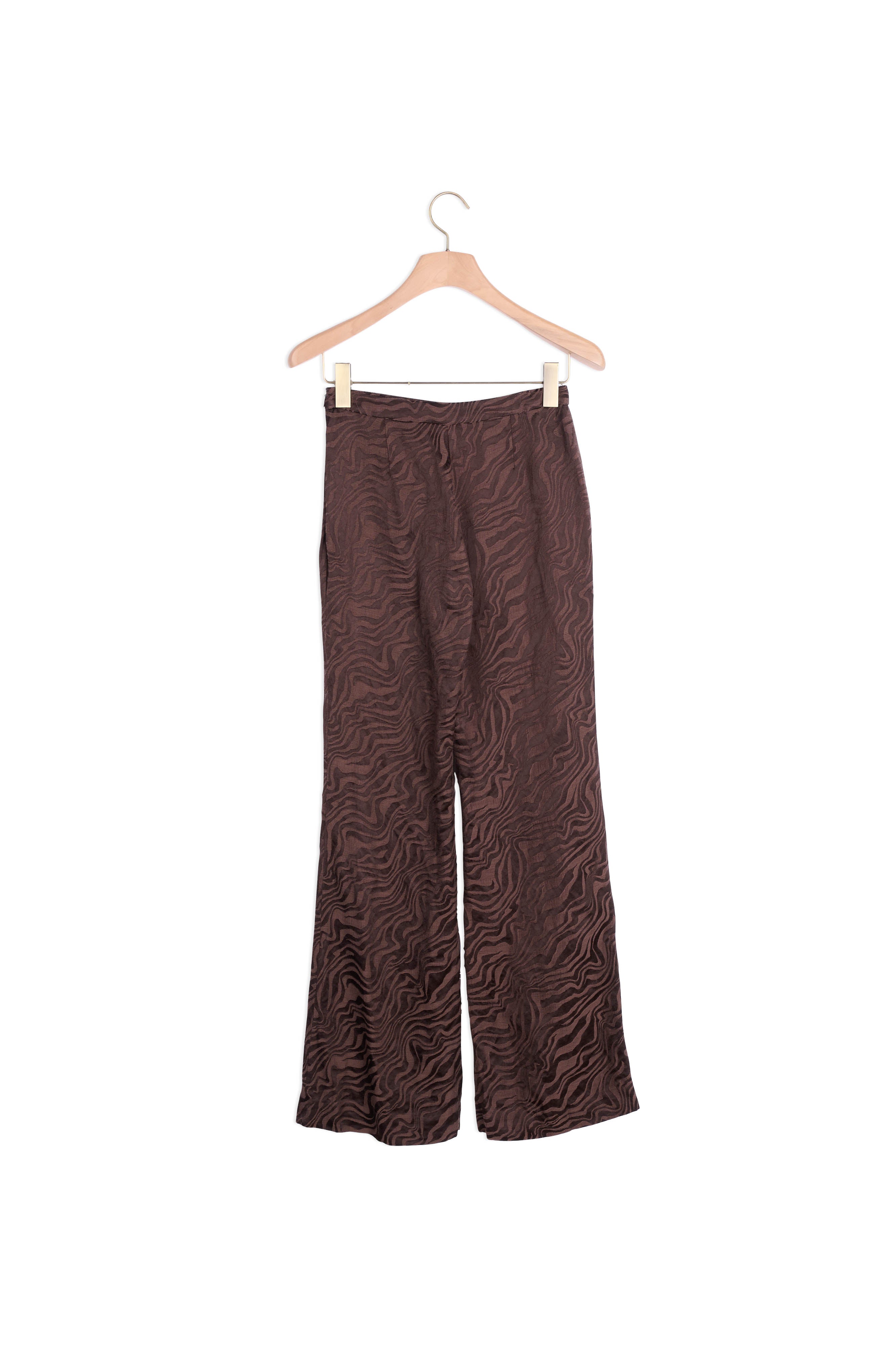 Pantalon taille haute en jacquard Sandro seconde main