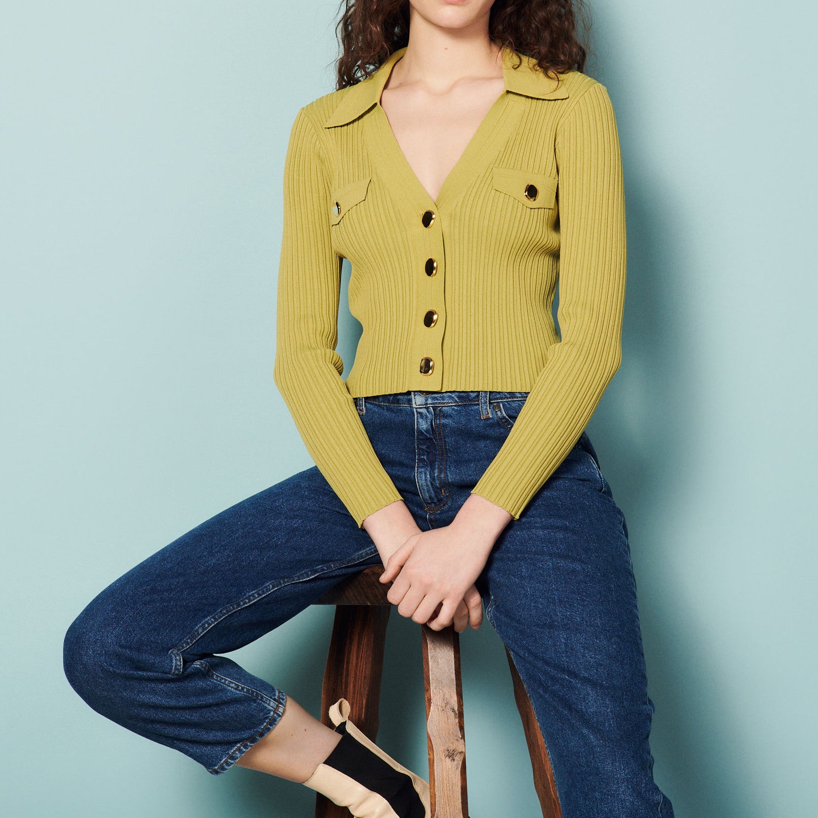 Cardigan à côtes Sandro seconde main