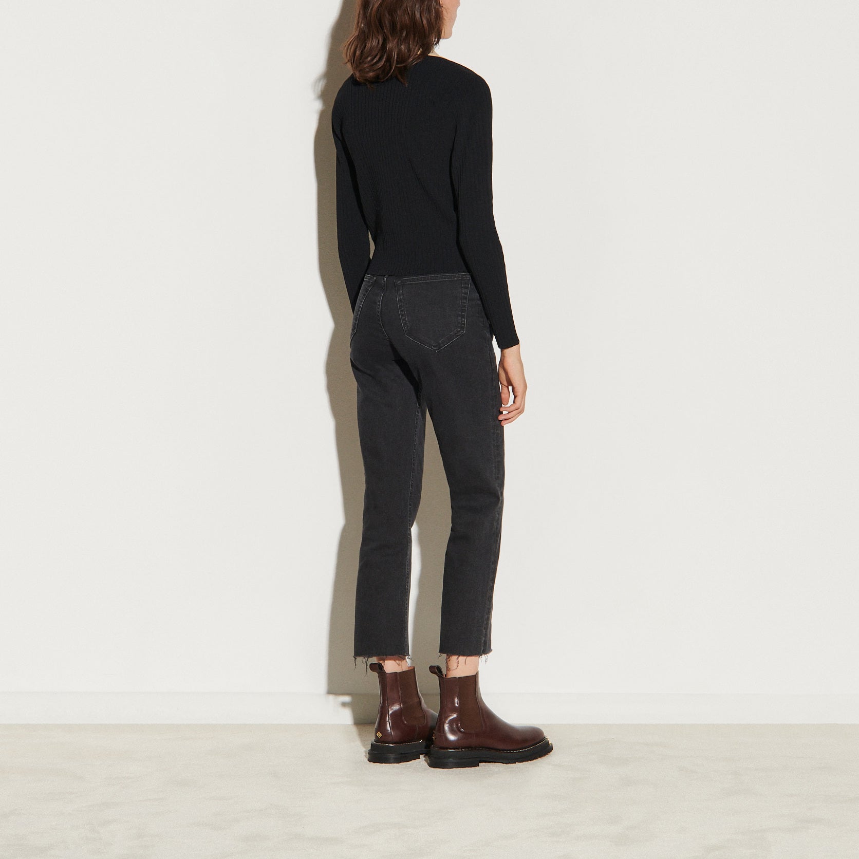 Cardigan court au col contrasté Sandro seconde main