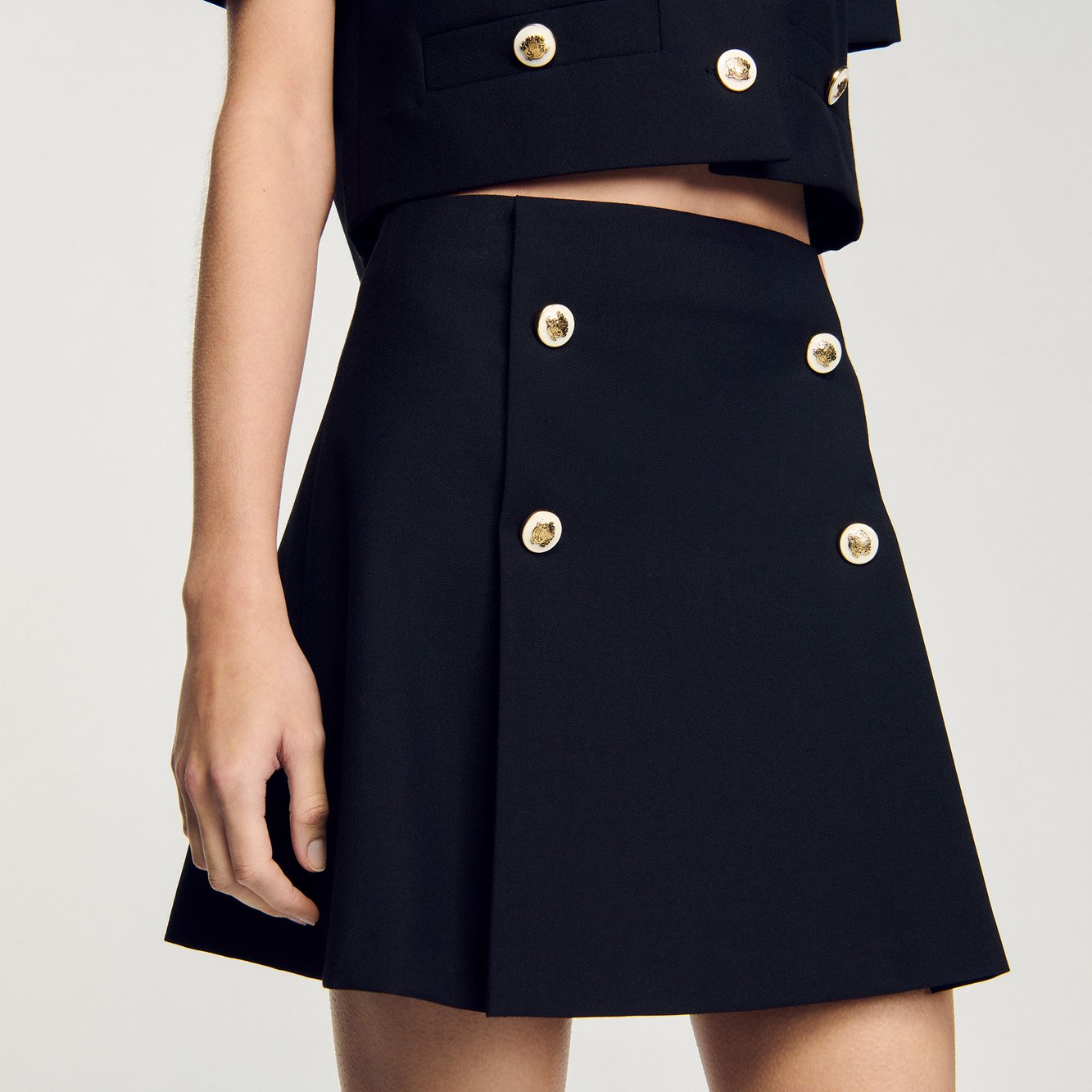 Jupe courte à plis Sandro seconde main