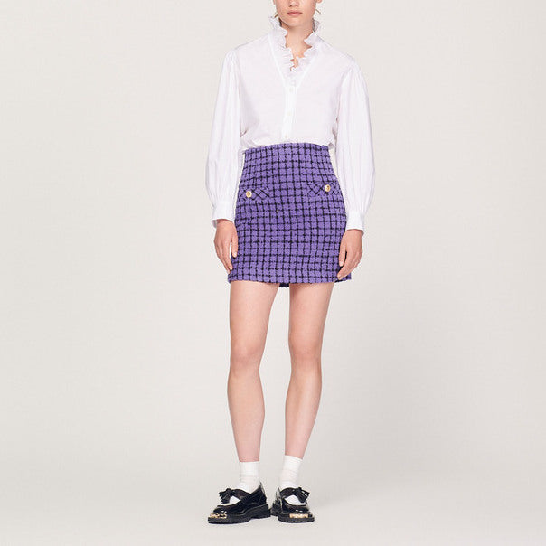 Jupe courte en tweed Sandro seconde main
