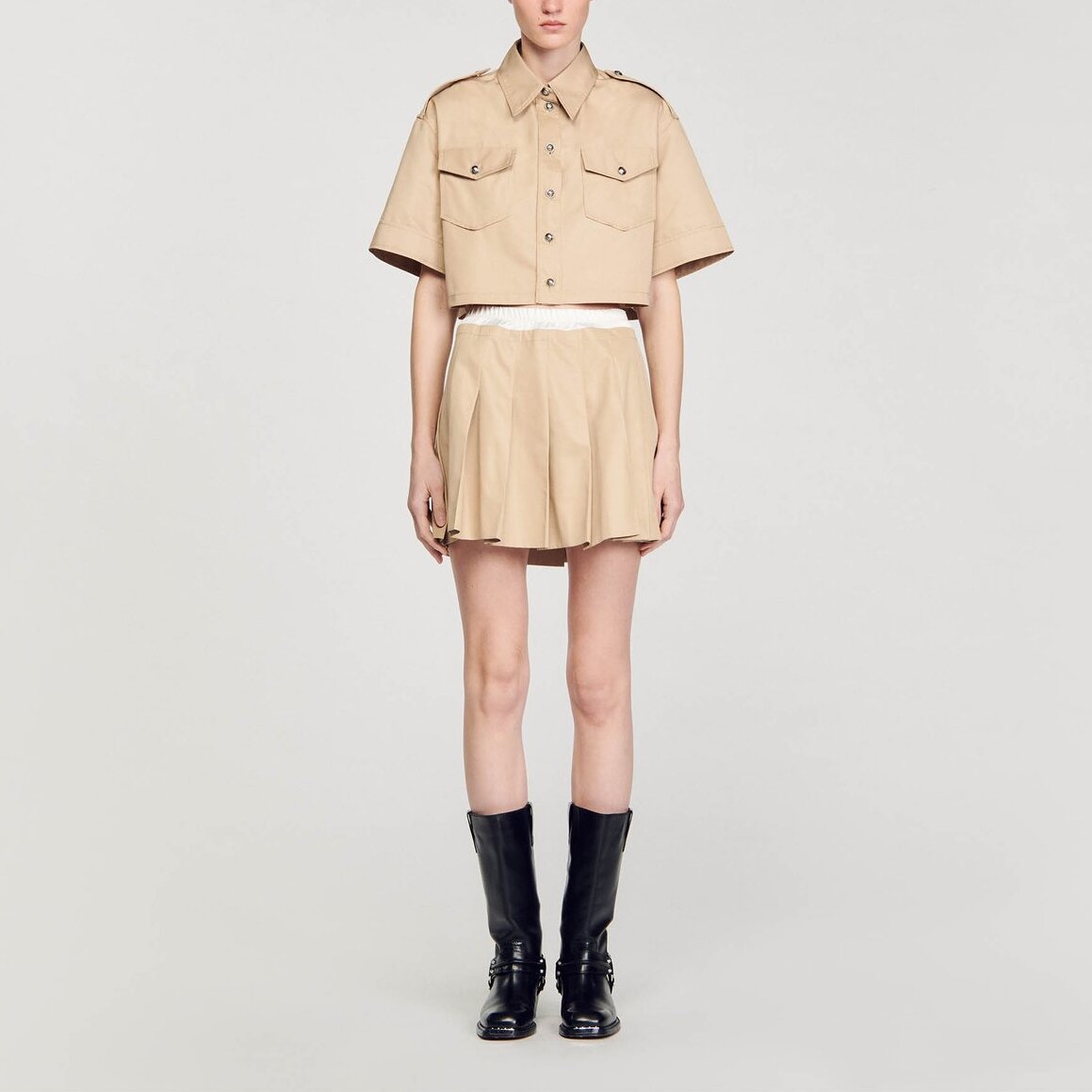 Chemise courte officier Sandro seconde main