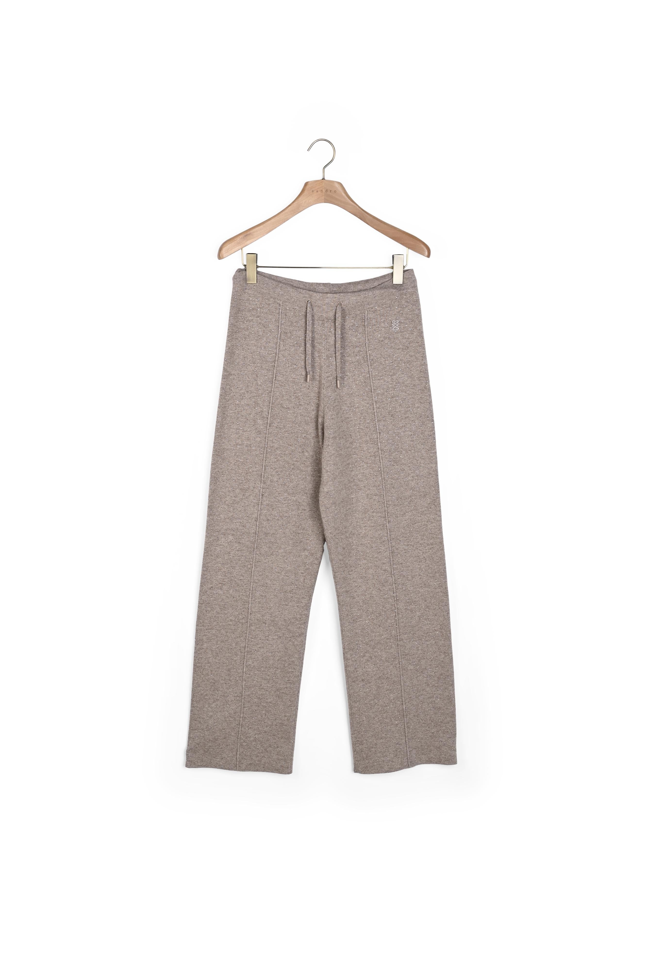 Pantalon strassé en Maille Sandro seconde main