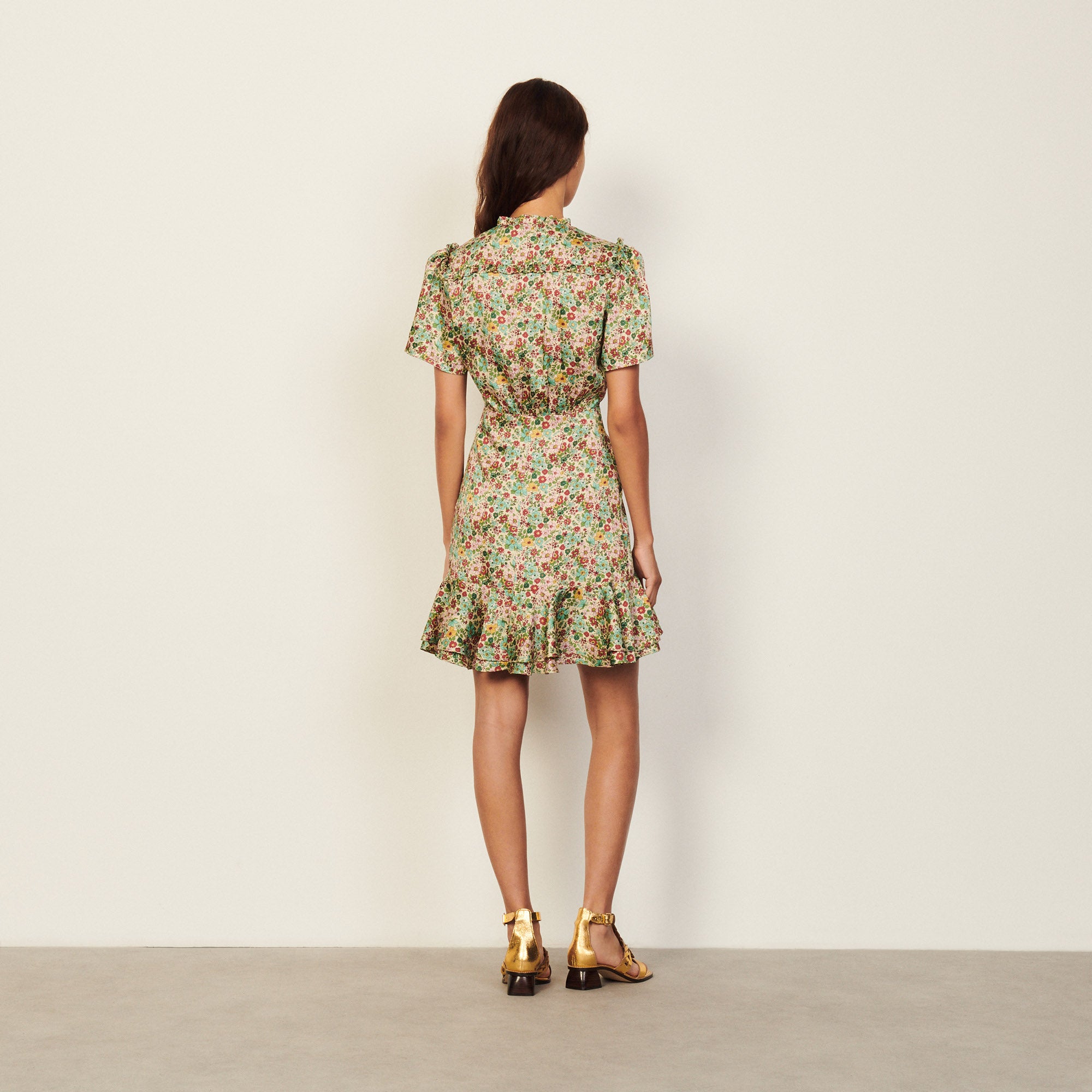 Robe courte imprimée Sandro seconde main