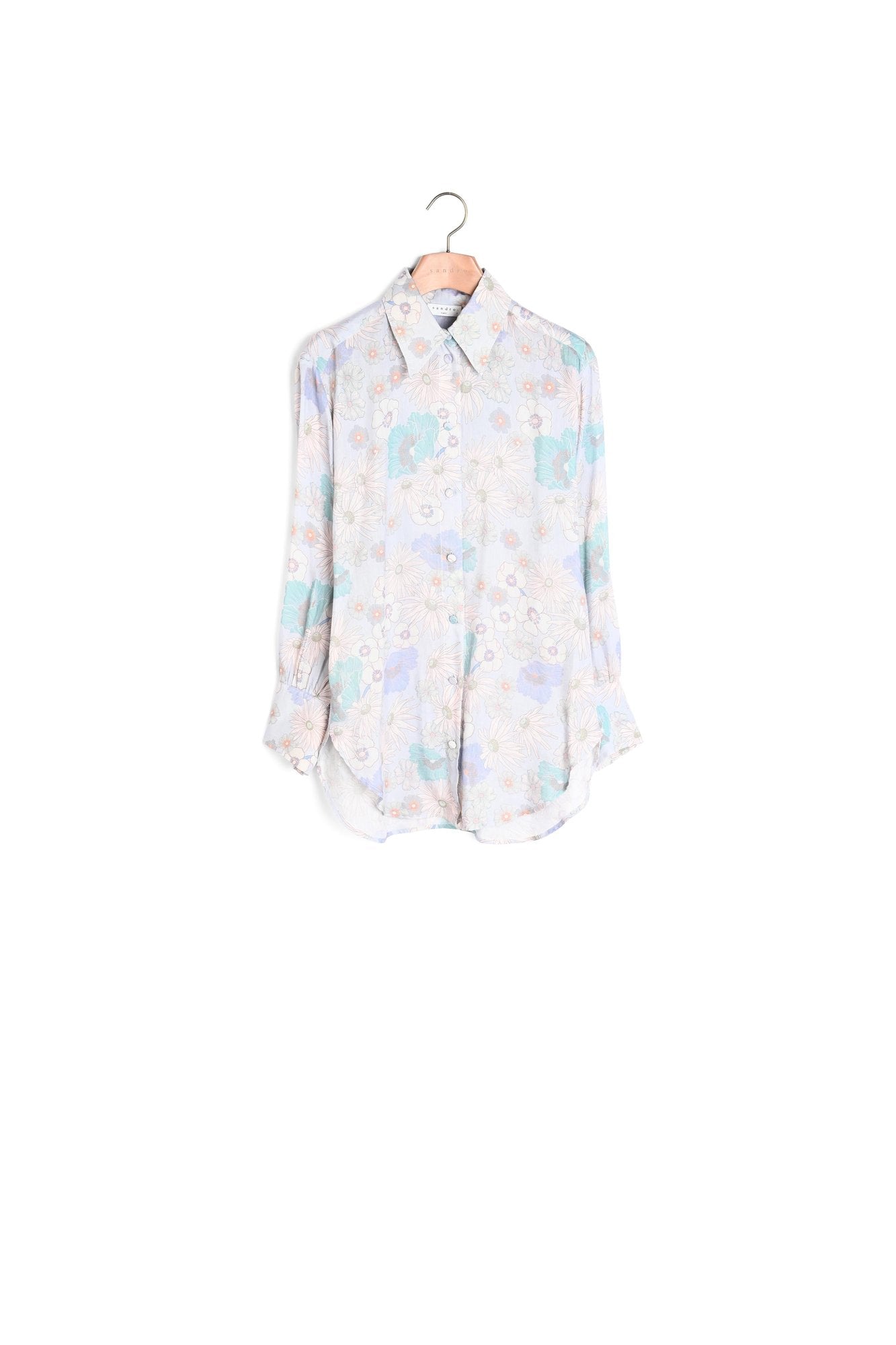 Chemise en voile imprimée Sandro seconde main