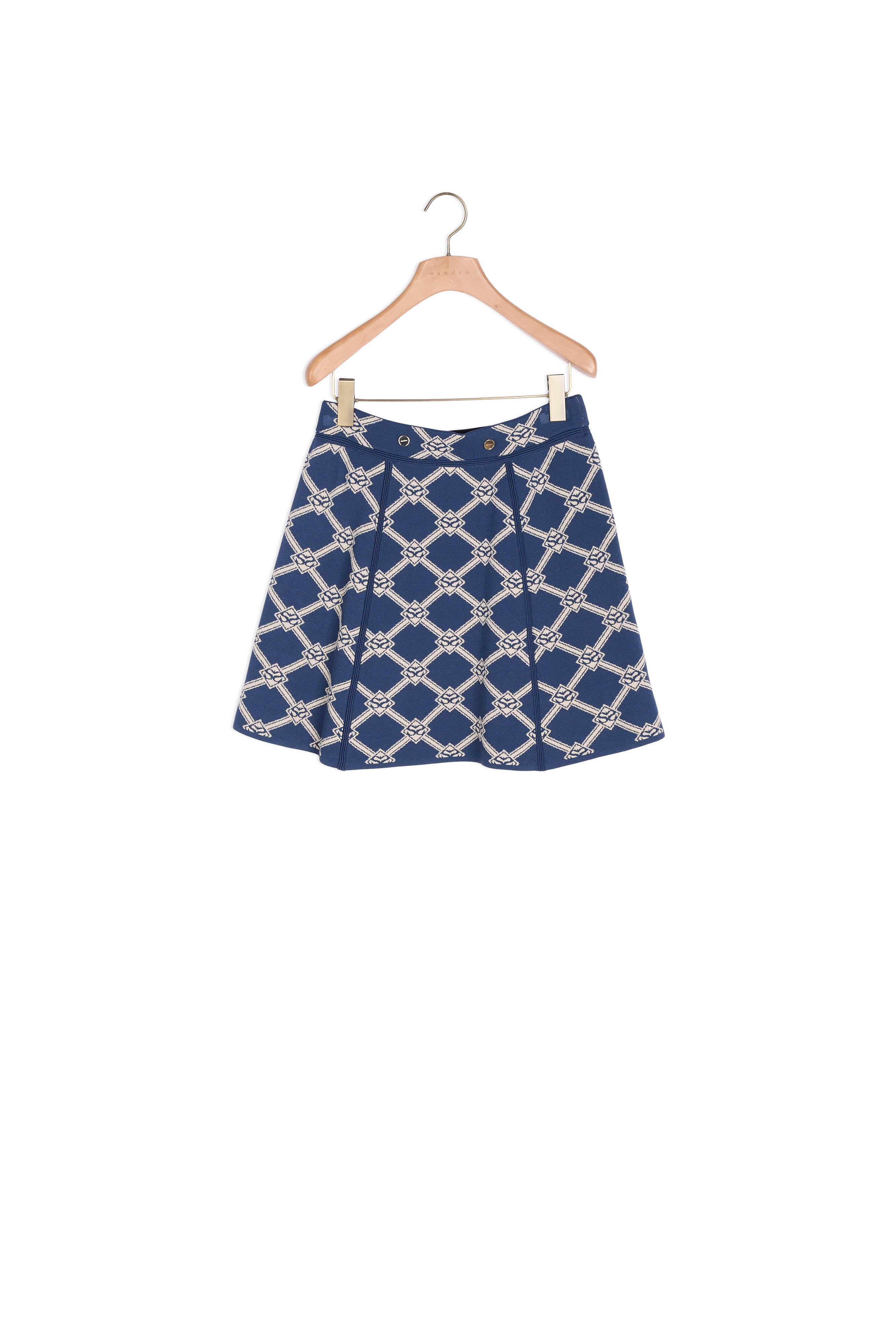 Jupe trapèze en Maille avec jacquard Sandro seconde main