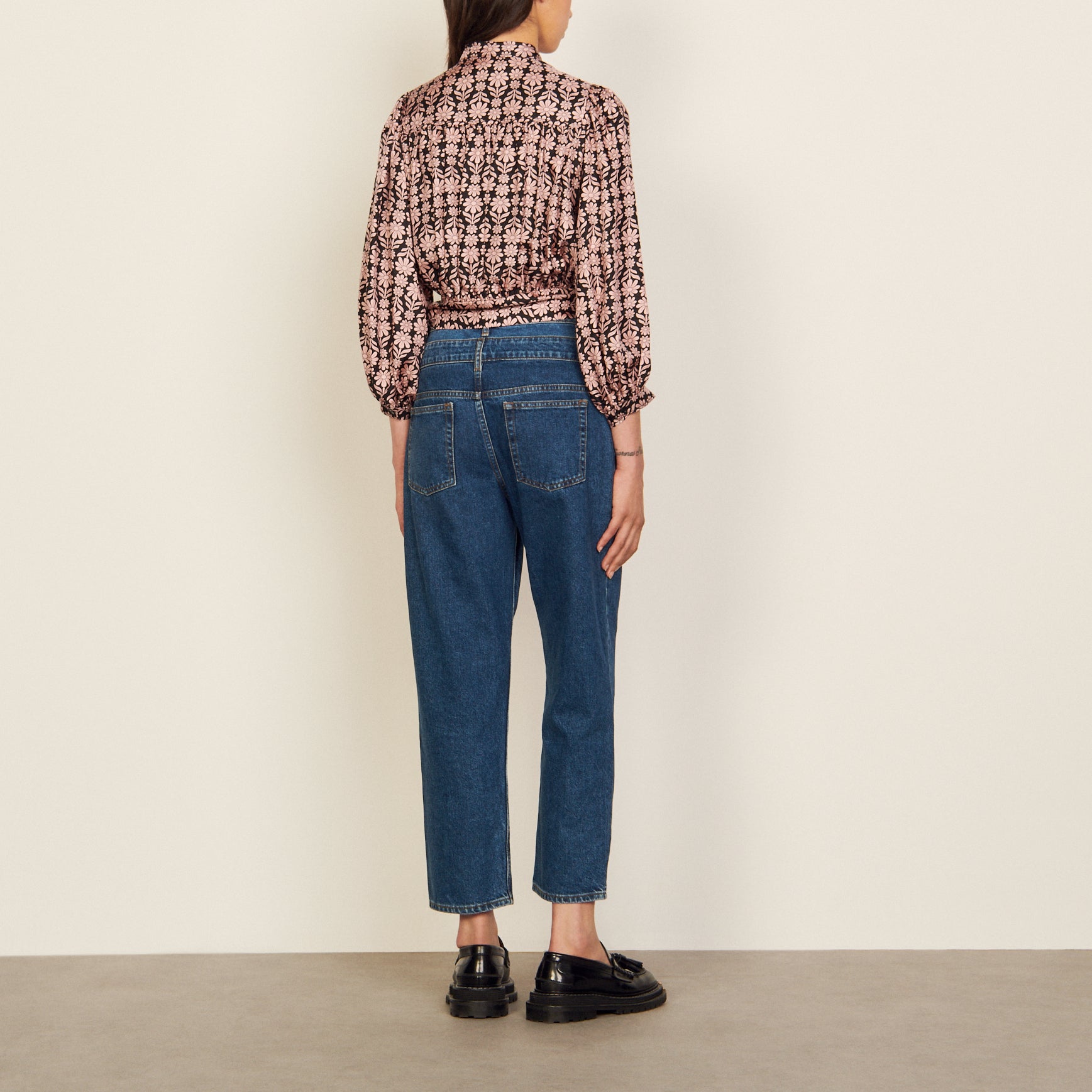 Chemise Noir / Rose Sandro seconde main