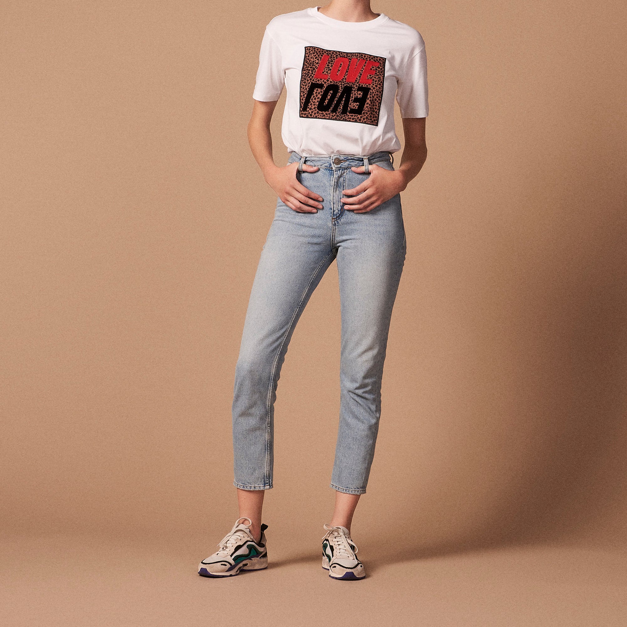 Jean taille haute délavé Sandro seconde main